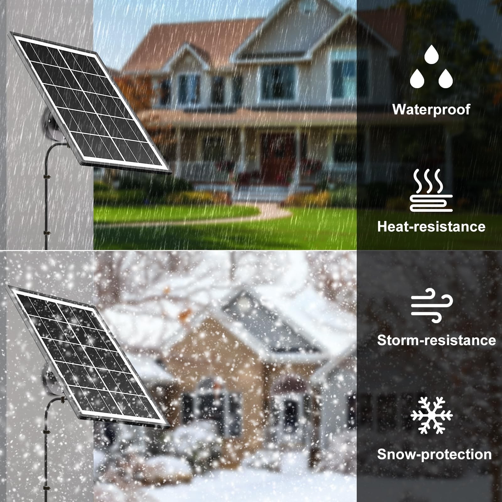 7W Solar Panel for Ring,2Pack Solar Charger for Stick Up Cam, Stick Up Cam Pr…
