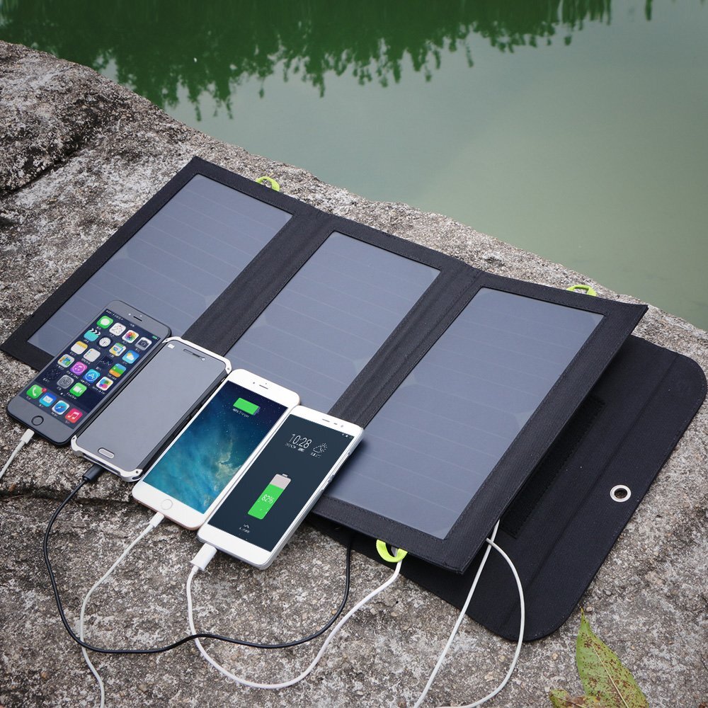 Solar Panel 5V 21W Built-in 10000mAh Battery Portable Solar Charger Waterproof