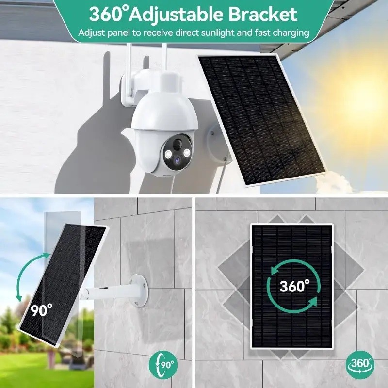 Solar Panel for Ring Spotlight Camera/Stick Up Cam Battery Charger 8W 5V Output