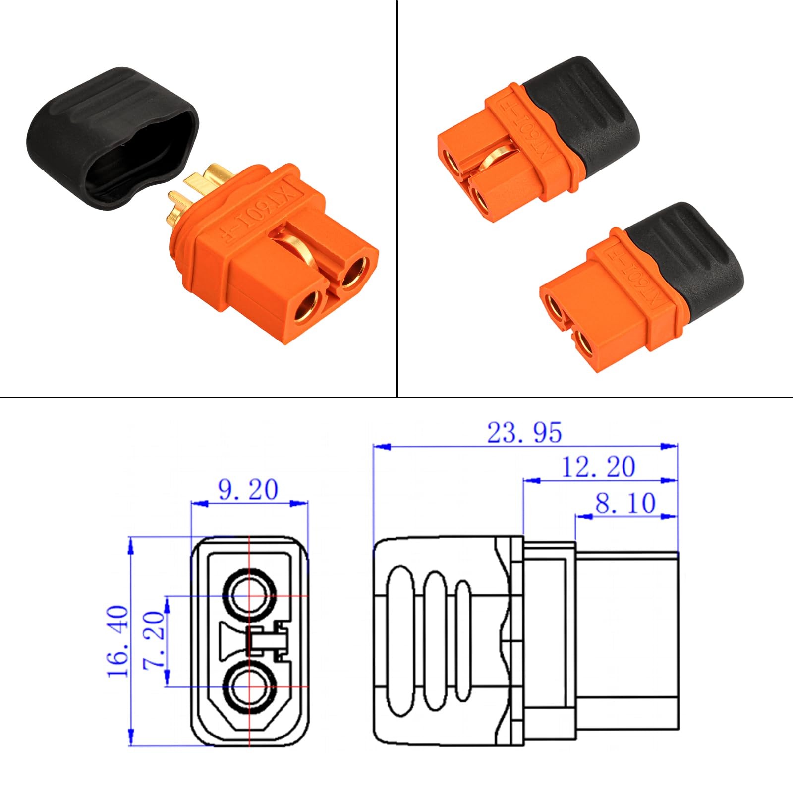 10AWG 2FT Solar to XT60i Cable 2 10 25 35 50 75 100FT Solar Connector to XT60i A