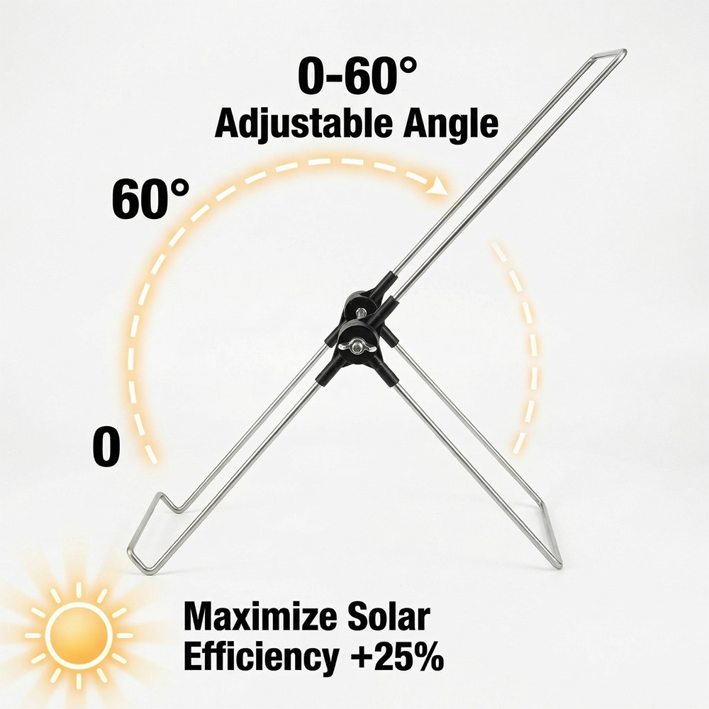 2 Pack Portable Solar Panel Tilt Mount Stand Adjustable Stainless Steel Bracket