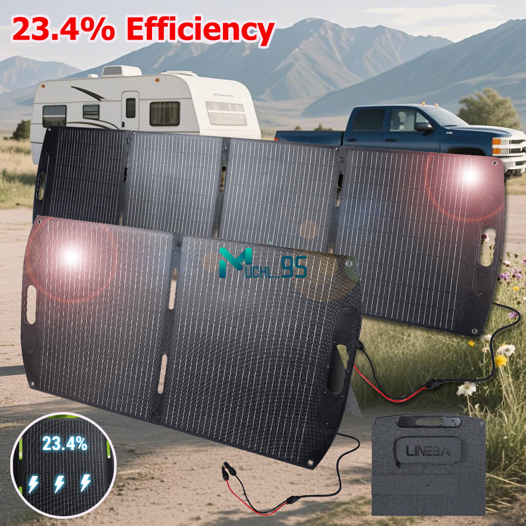 200W 100W Foldable Portable Solar Panel 23% Conversion Efficiency For RV Camping