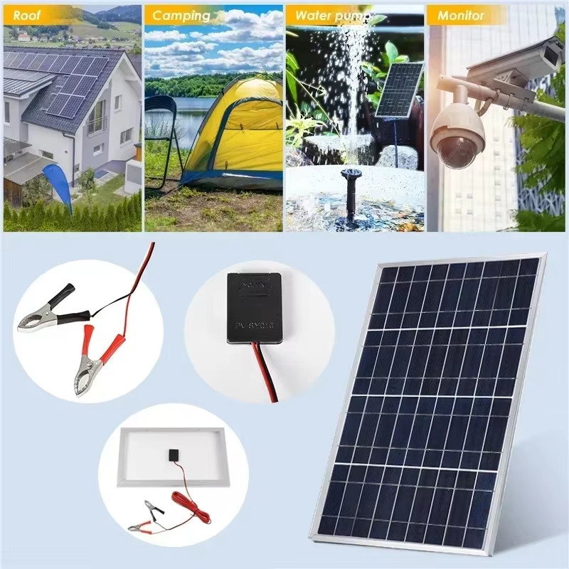 Outdoor Solar Panel 600W 12V Polycrystalline USB Power Portable Rechargeable Sol