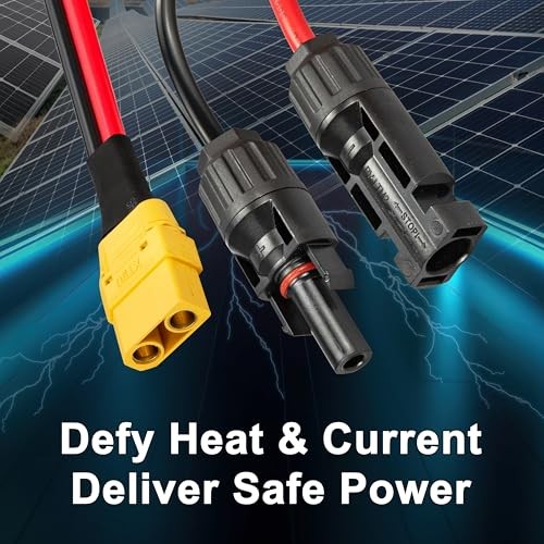 10AWG 6FT Solar Panel to XT90 Female Adapter Cable 300V 30A XT90 Solar 6Ft