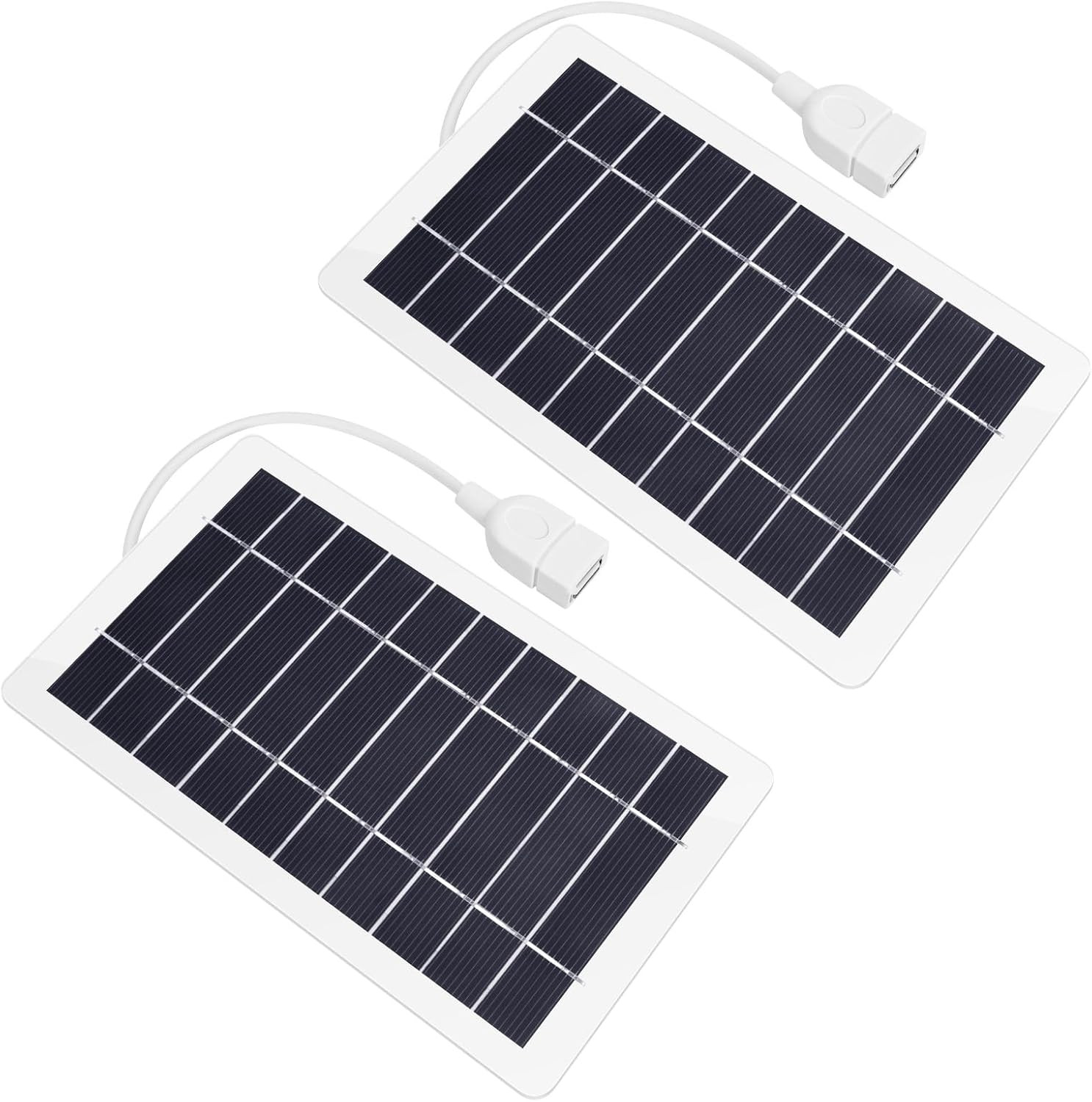USB Solar Panel Charger,2Pcs Portable Solar Panel Kit for Camera, Cell Charging