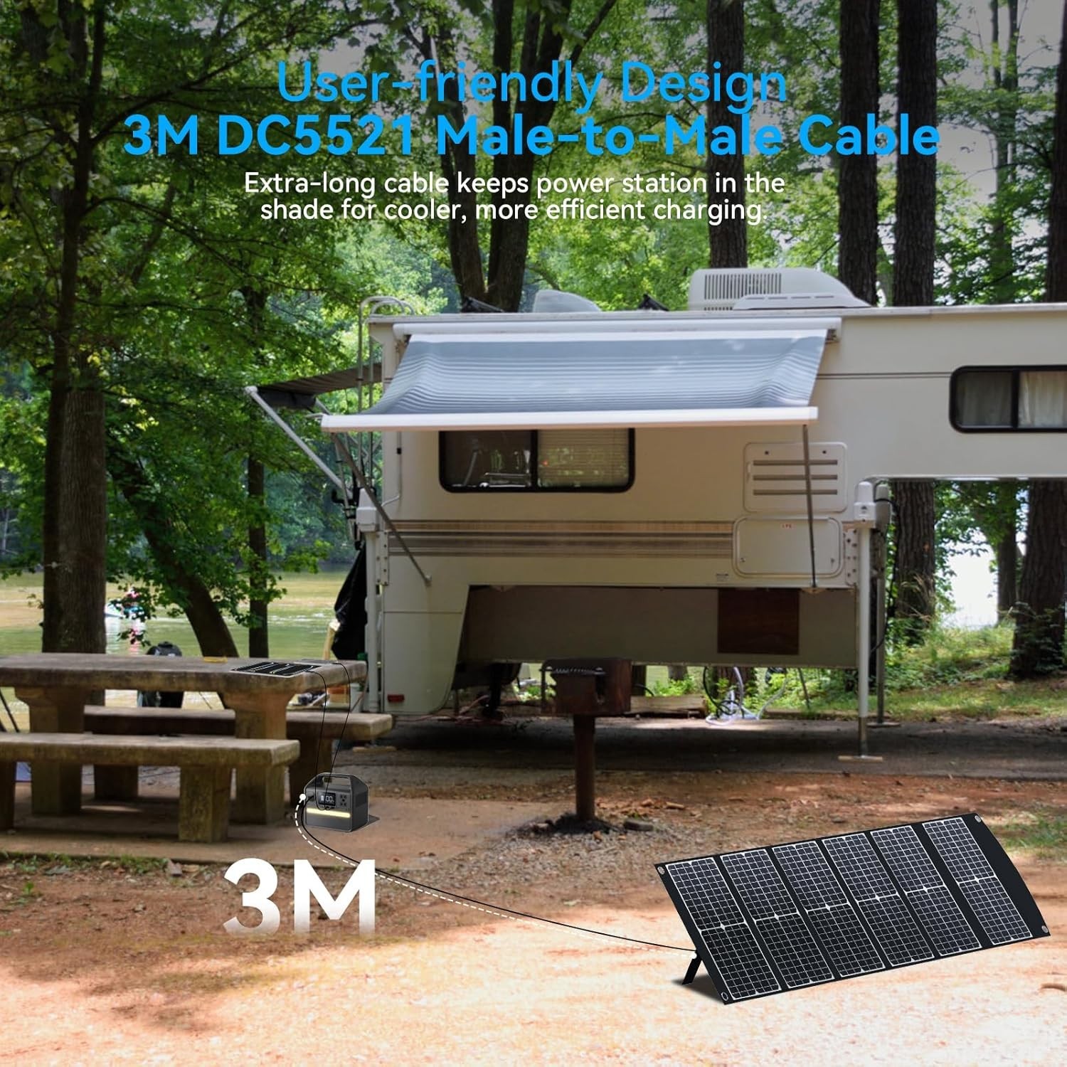 High-Efficiency 100W Solar Charger – Compact & Waterproof for Outdoor Adventures