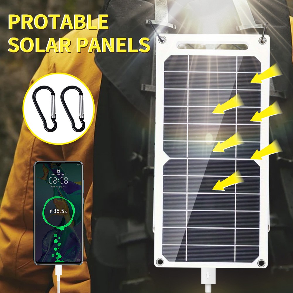 20W 5V Flexible Mono Solar Panel Solar Module Outdoor Charger Kit For Camping