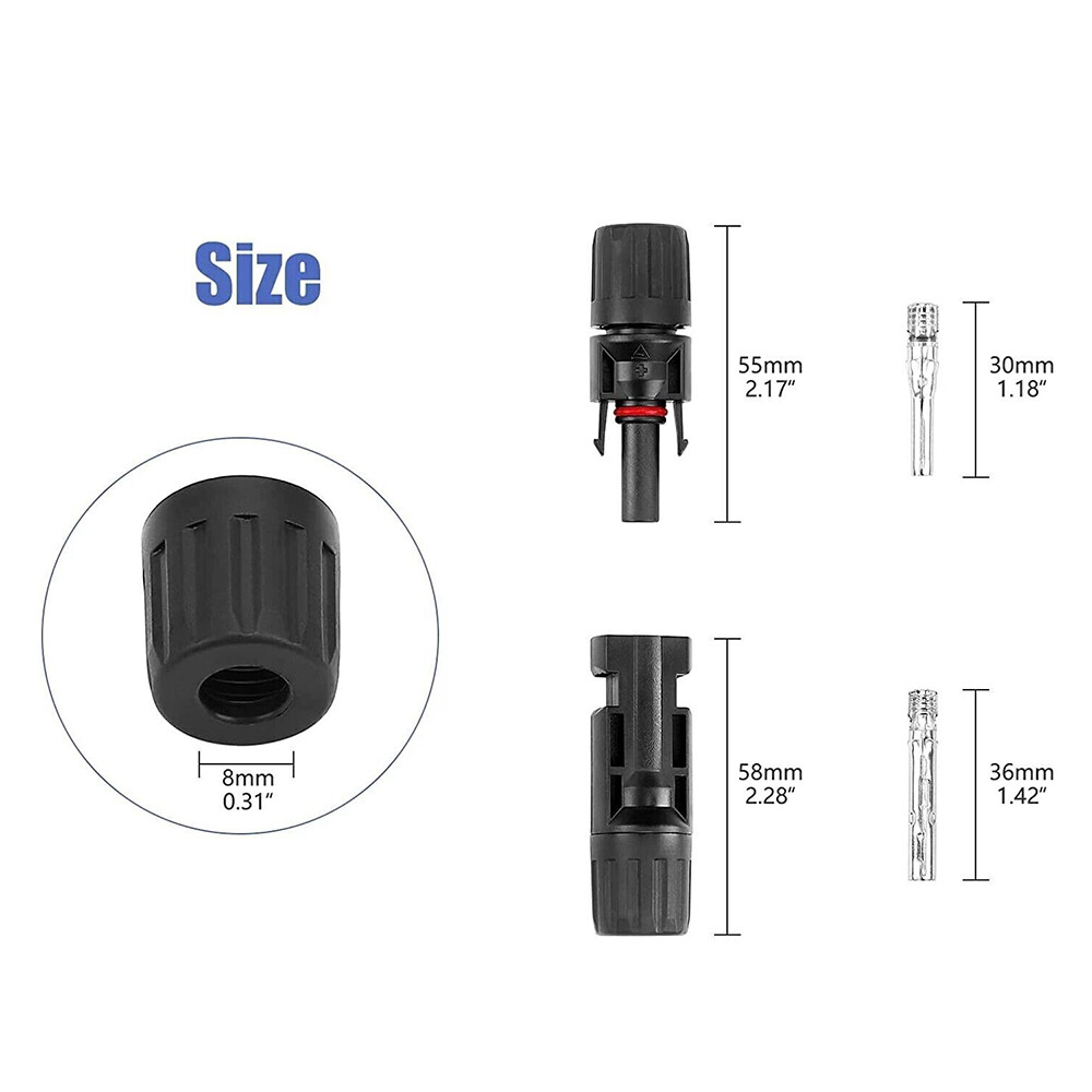 10-100 Pairs Waterproof Male Female M/F Wire Cable Connector Solar Panel Adapter