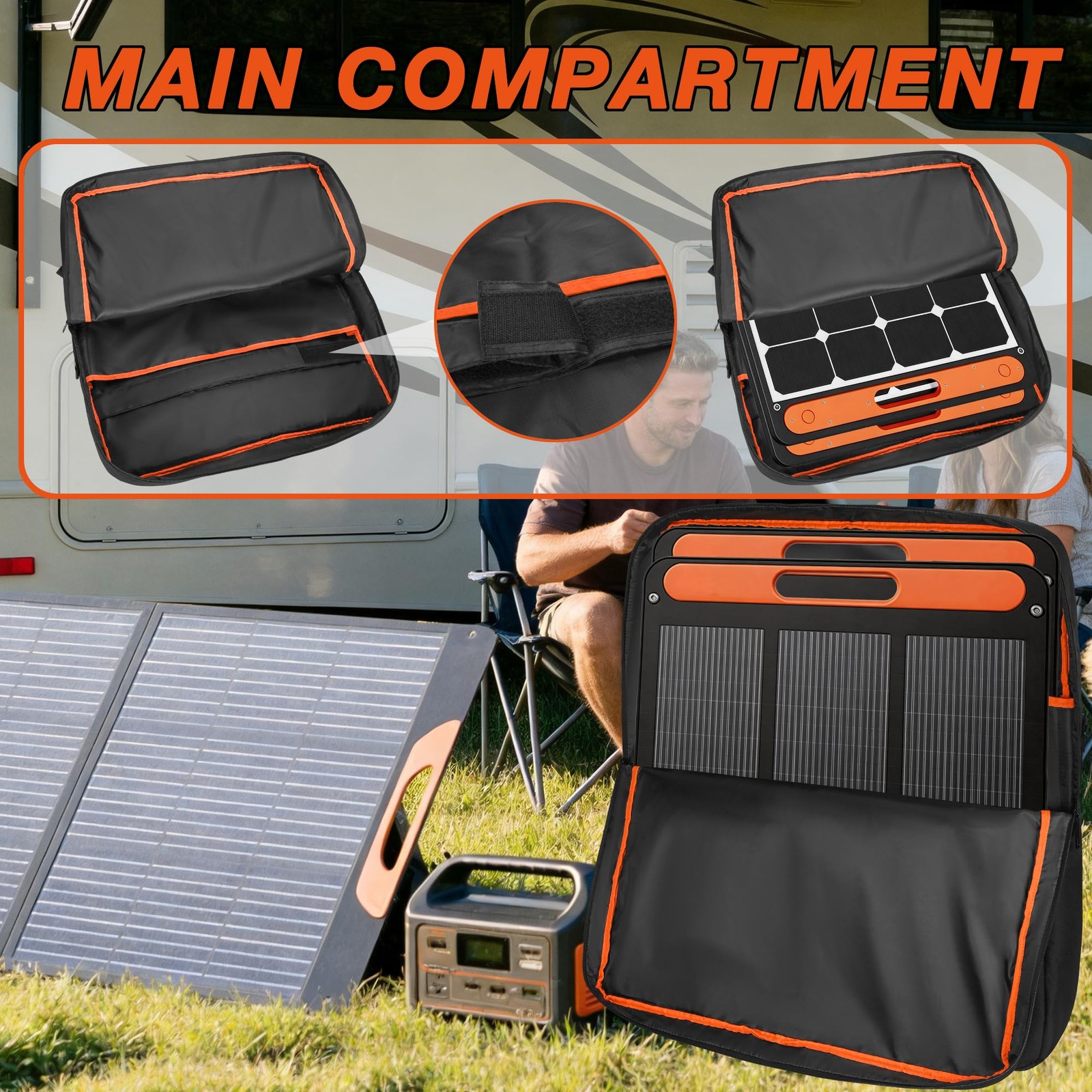 Solar Panel Storage Bag with 2 Jackery SolarSaga 100W 100X 200W, Padded Trave…