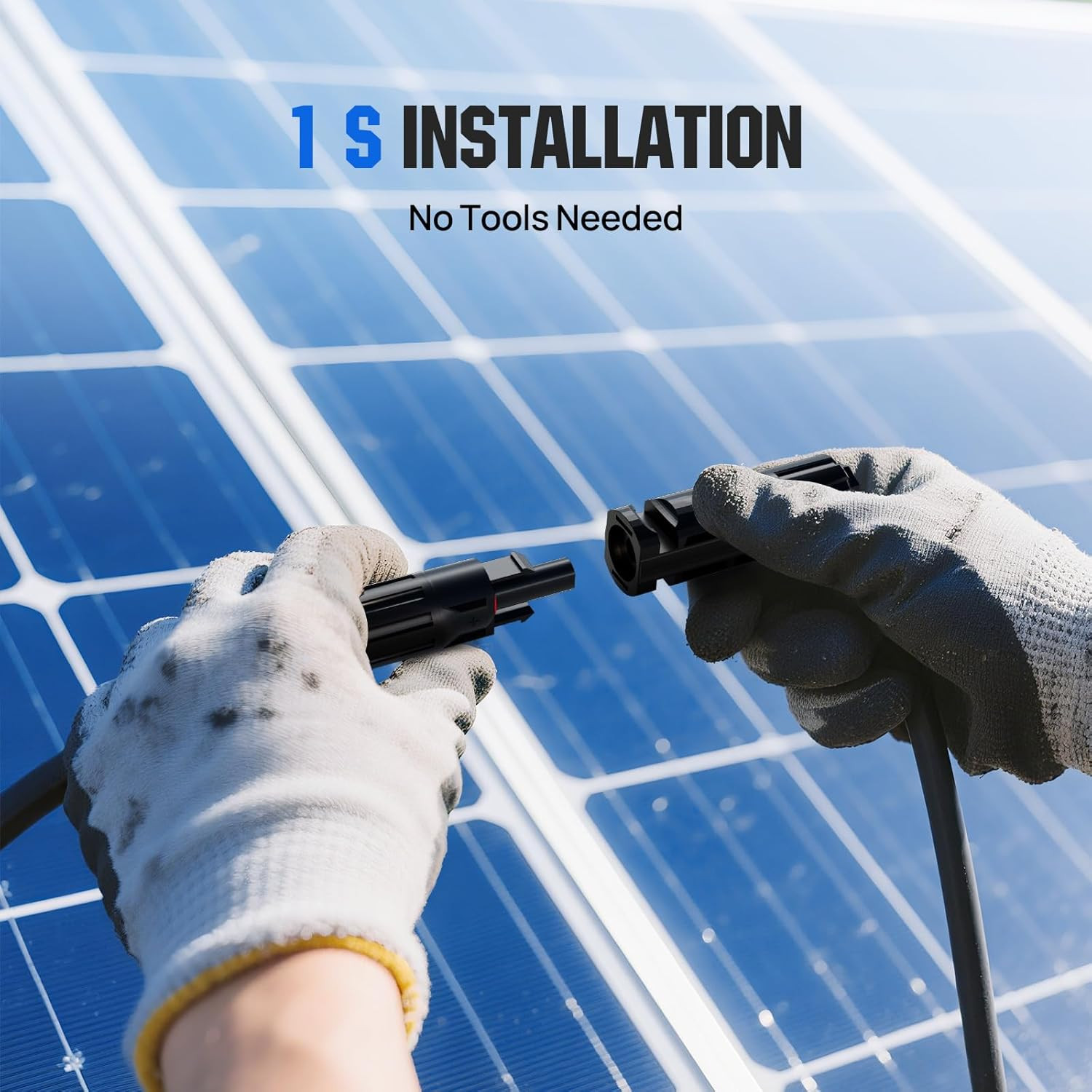 Integrated Solar Connector 2-6 Y Branch Parallel PV Adapter Cable Wire Plug Tool