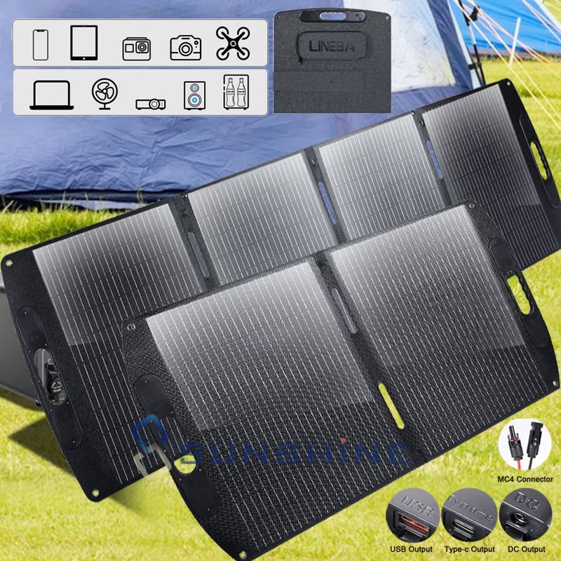 200W 100W Solar Panel 12V Mono Portable High-Efficiency PV for Home/RV/Off-Grid