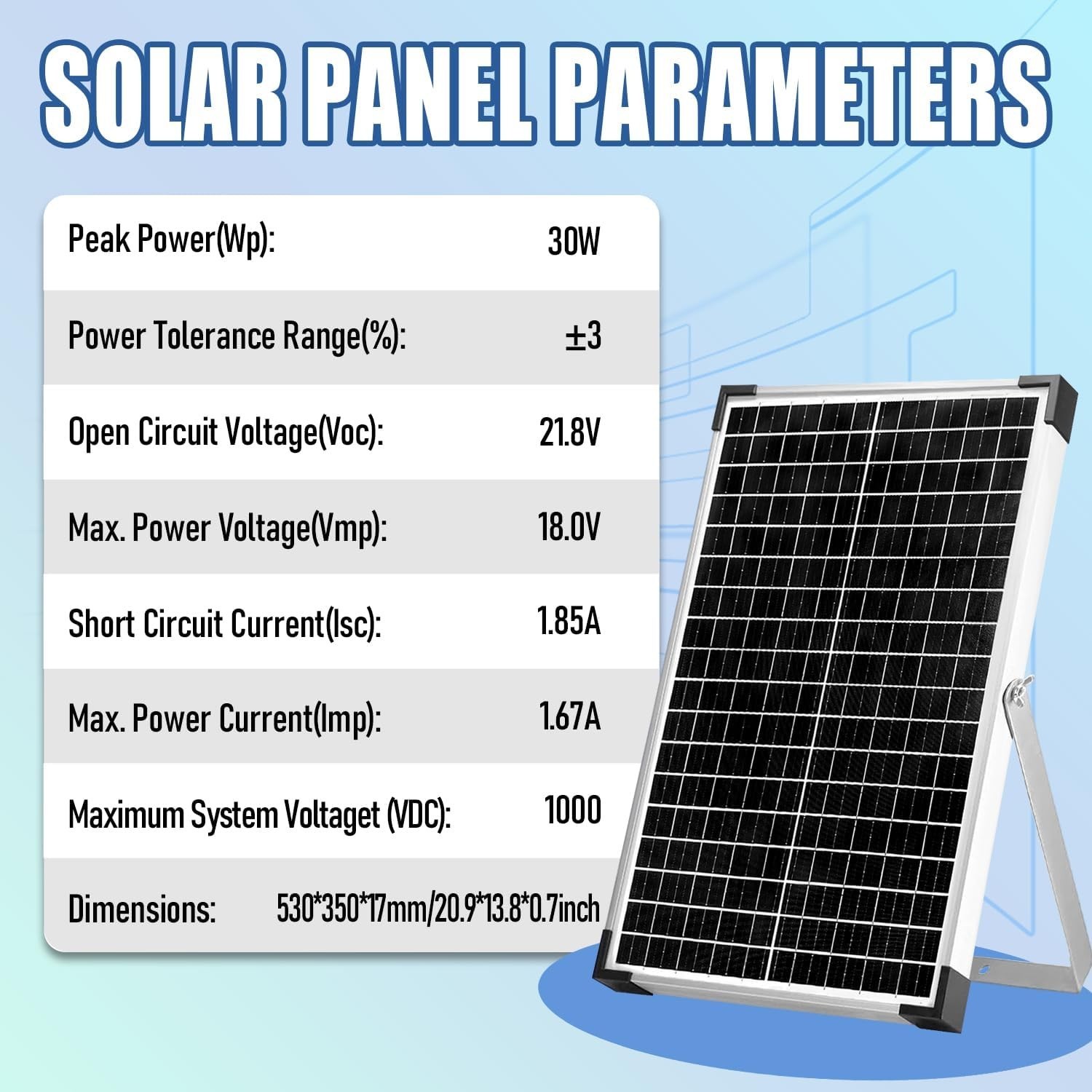 12V Solar Battery Charger 30W Solar Panel Kit | with 10A PWM Charge Controlle…
