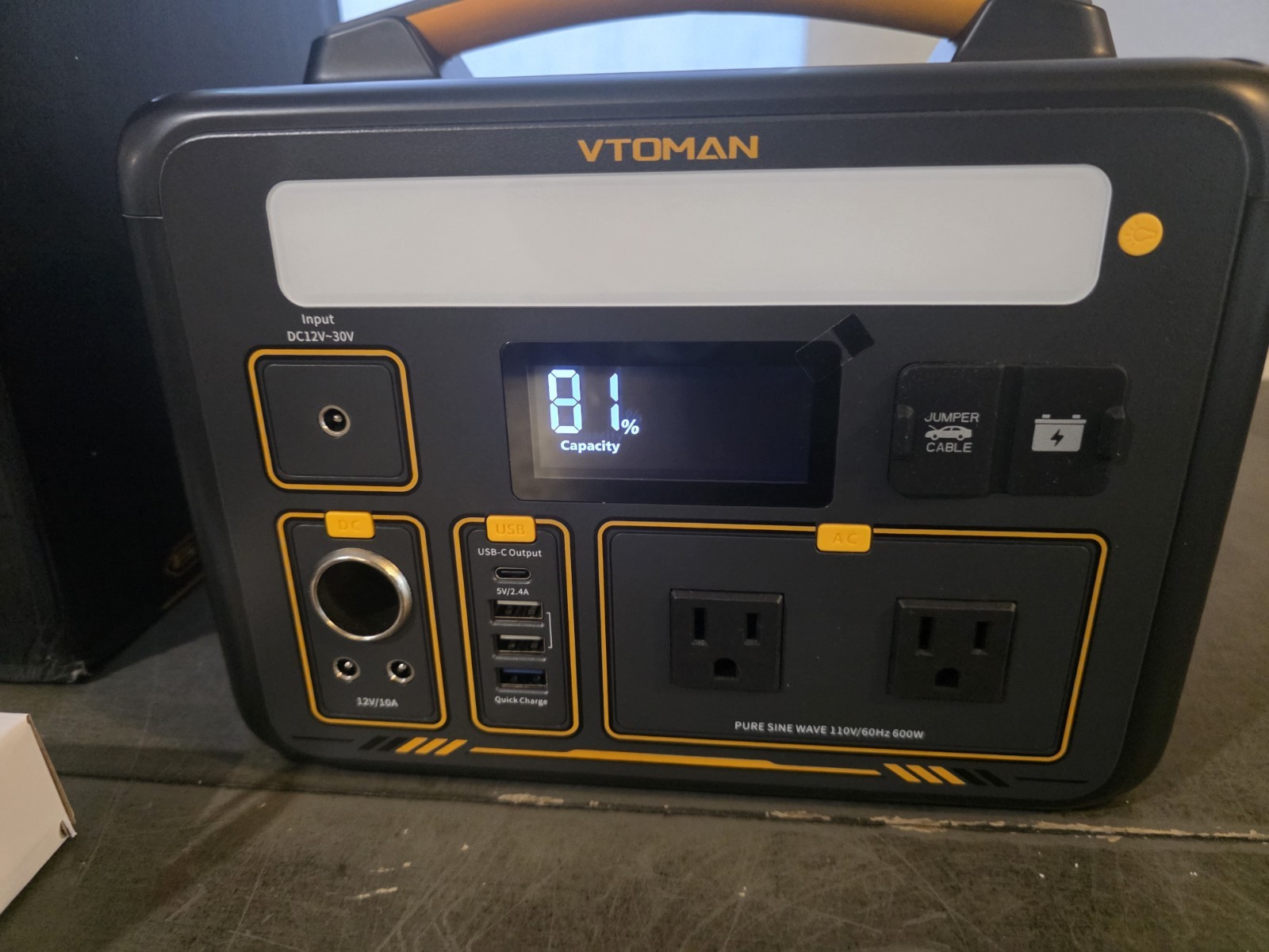 VTOMAN Jump 600X Portable Power Station 600W 299Wh Solar Generator LiFePO4