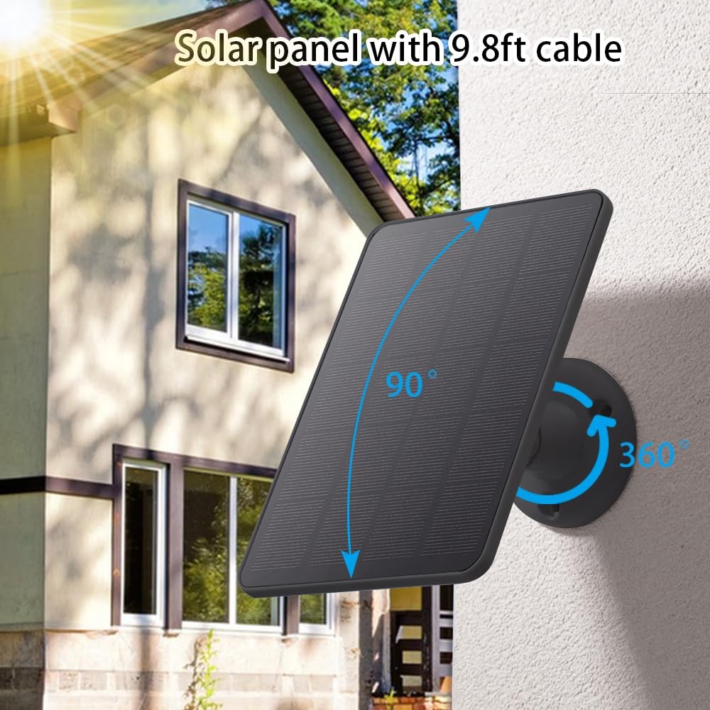 Panel solar para cámara compatible con WYZE Battery Cam Pro Wireless Outdoor,4 W