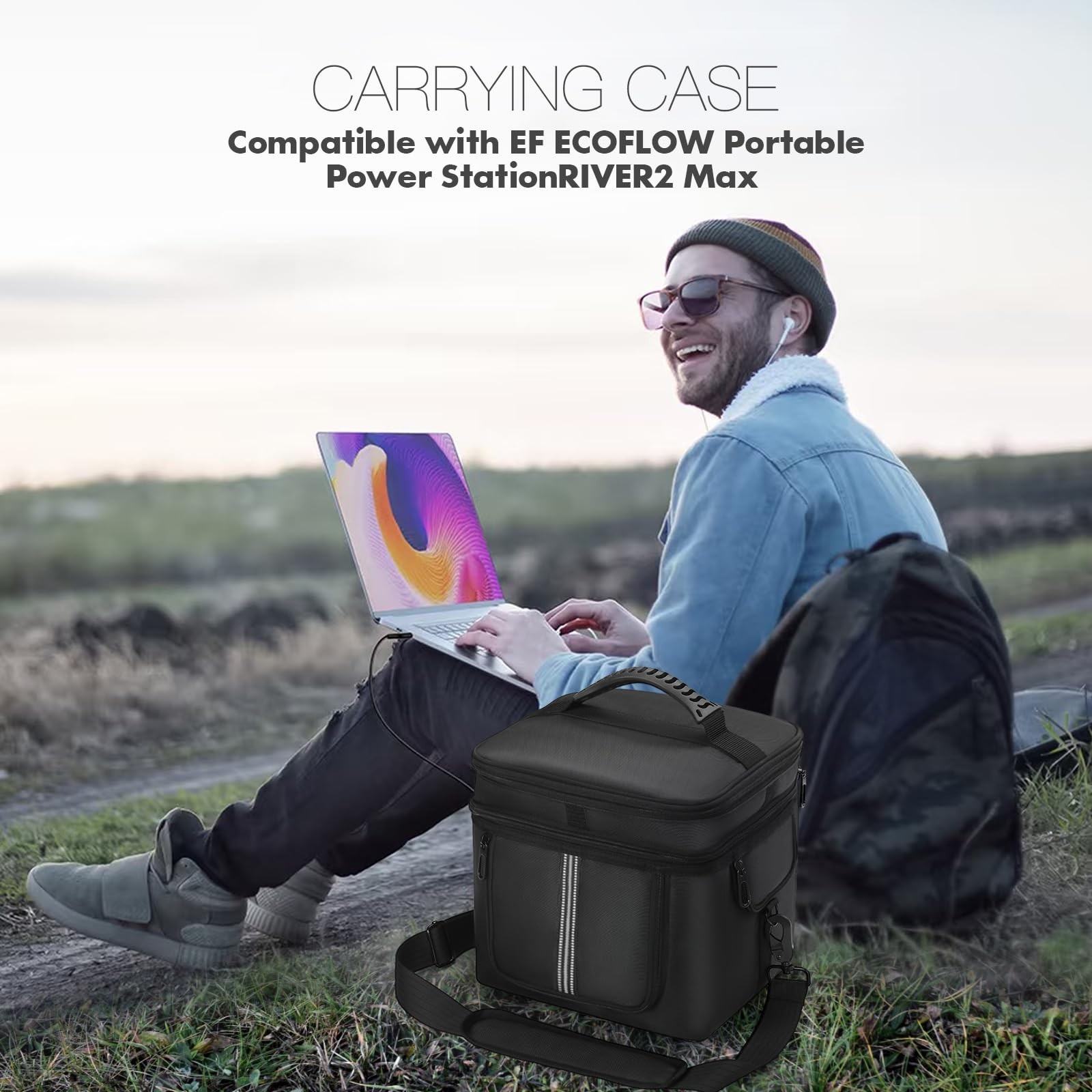 Portable Power Station Carrying Case for River 2 Max 500 – Protective Storage Ba
