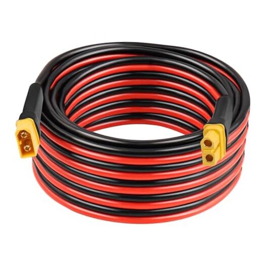 0AWG XT60 Extension Cable 2 3 505 20 25 30 35 40 50 7500FT XT60 Female 20FT 1