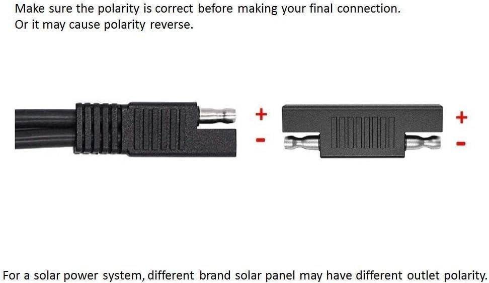 SAE Polarity Correctors – 3 Pack Male-to-Male Connectors for Solar Chargers