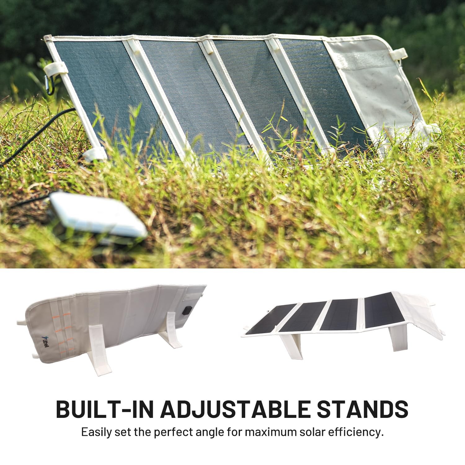 Litheli 24W Portable Solar Panel Charger Foldable Waterproof USB-C USB-A Camping
