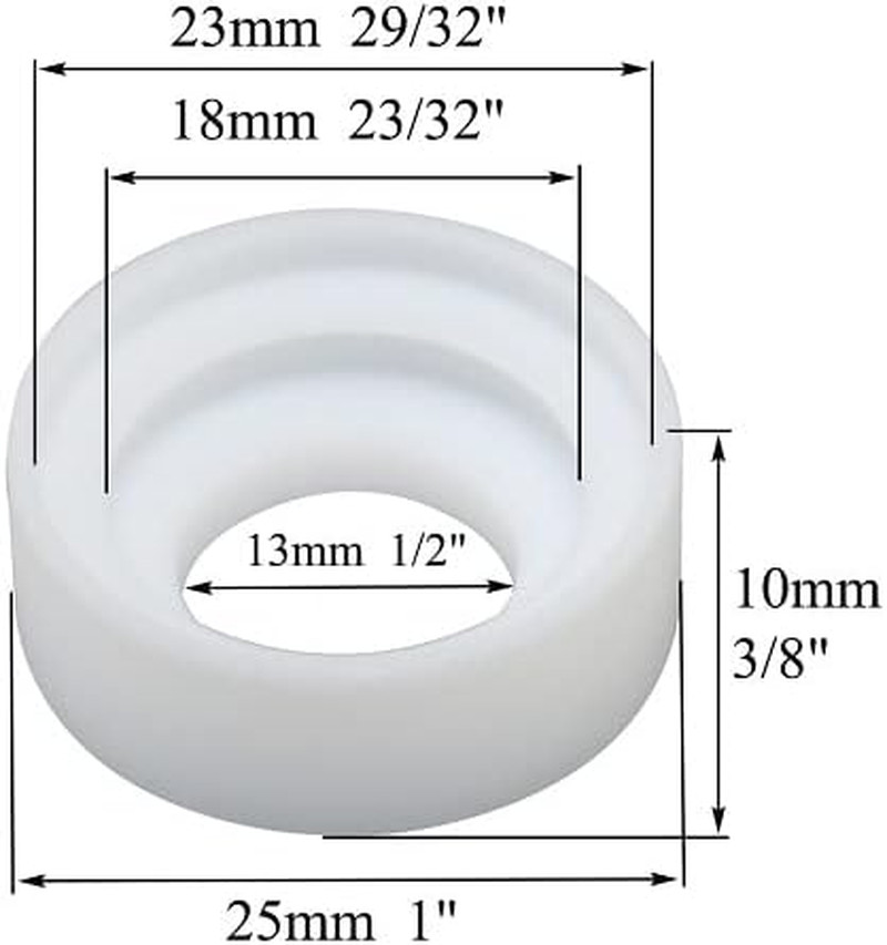 TIG Stubby Gas Lens 17GL332 10N24S 3/32” & 2.4Mm Glass Cup Clear Quartz Nozzles
