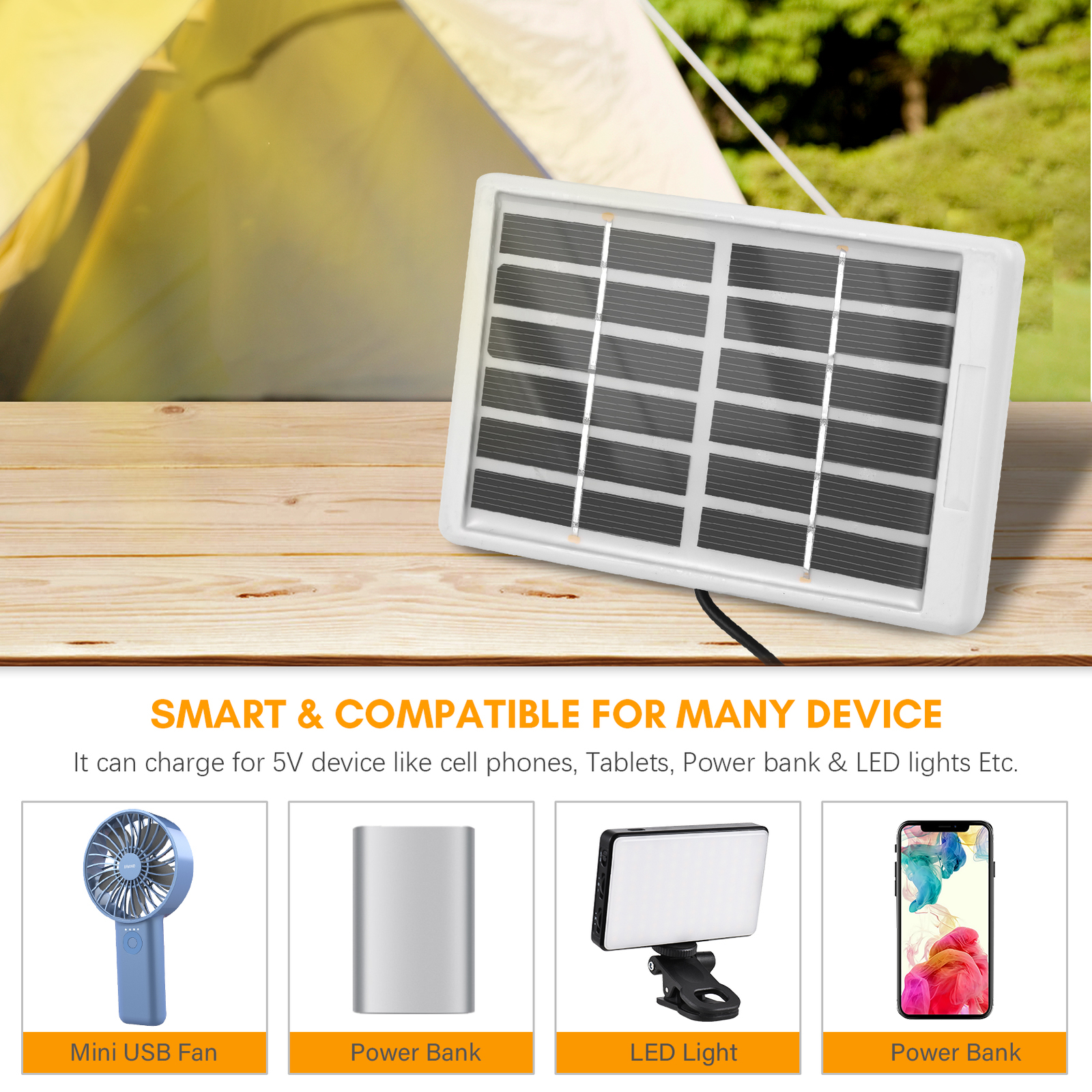 1.2W Solar Panel Portable Solar Polycrystalline Solar Panel Q6Y9