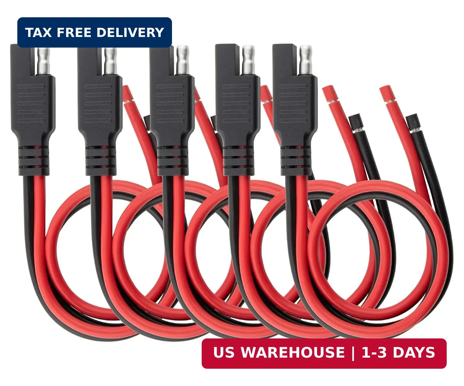 Oyviny 5PCS SAE Connector 12AWG 1 Feet SAE Extension Cable for Solar Panel Motor