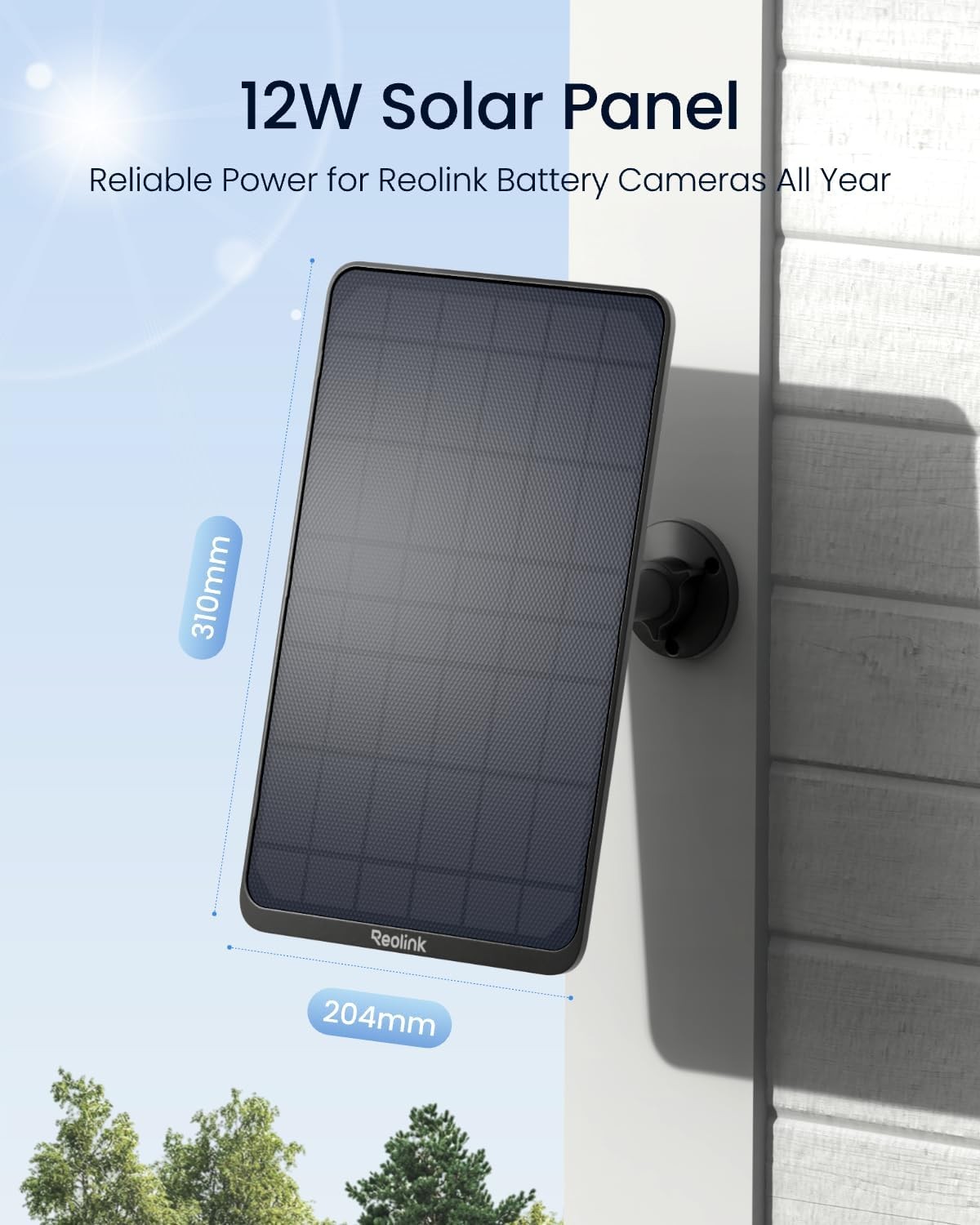 12W Solar Panel Black Non-Stop Solar Power Supply for All Wireless Battery