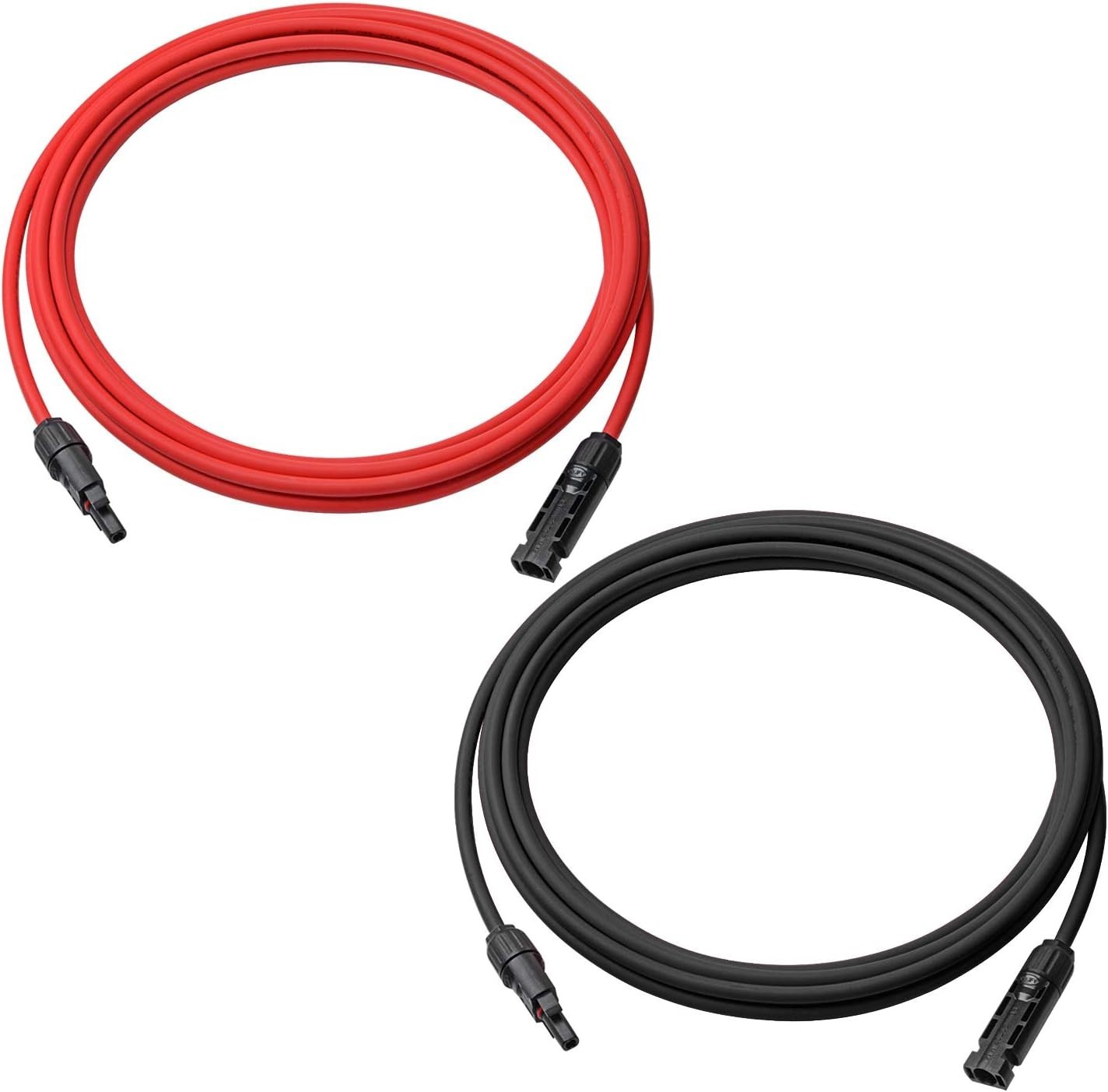Solar Cable 6 Feet 10AWG Solar Extension Cable with Female and Male Connector…