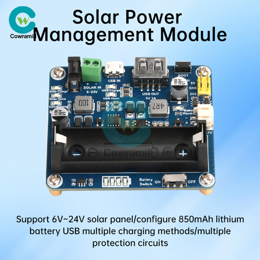 6V~24V Solar Panel Power Management Module Support MPPT 850mAh Li-ion Battery