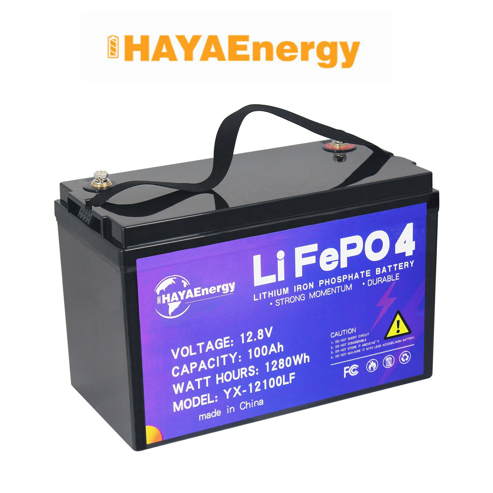 12V LiFePo4 100Ah Lithium Golf Cart Battery for RV Deep Cycles Solar System