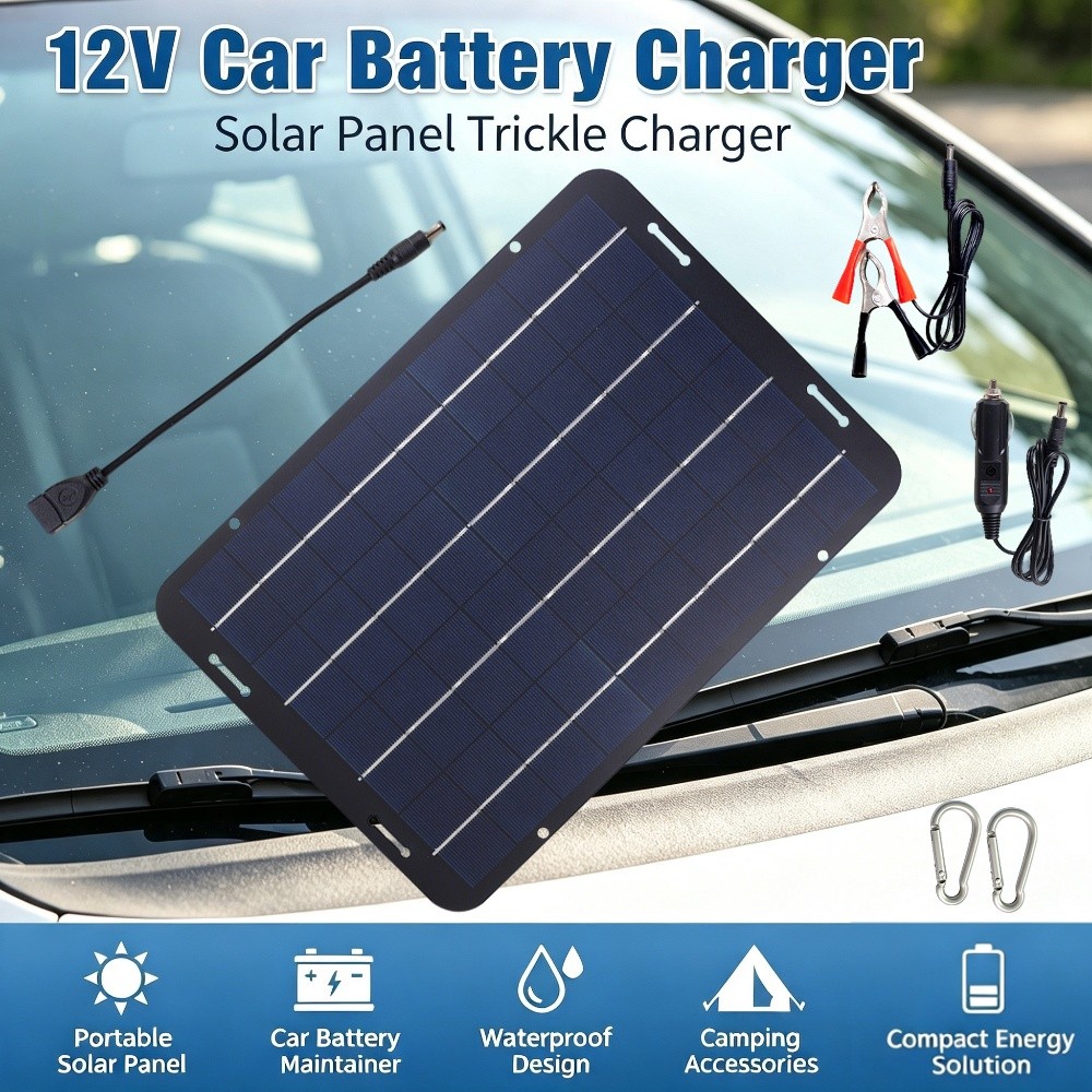 18 V 12 V Battery Charger Solar Powered Panel for Car Dump Trailer Boat Marine