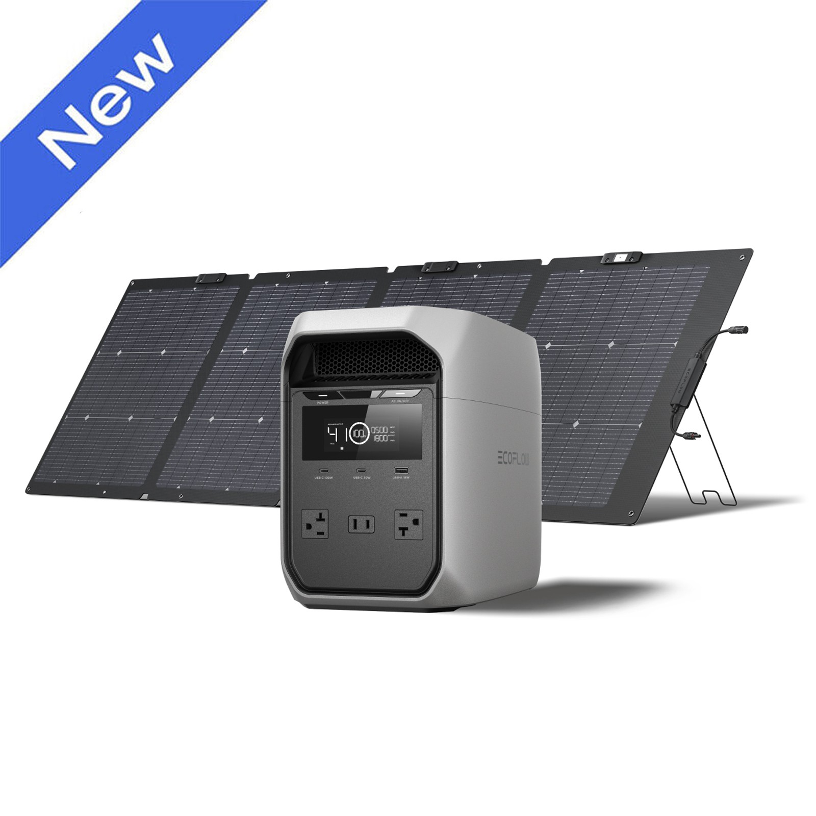 EcoFlow 1024Wh DELTA 3 Classic Portable Power Station with 220W Solar Panel