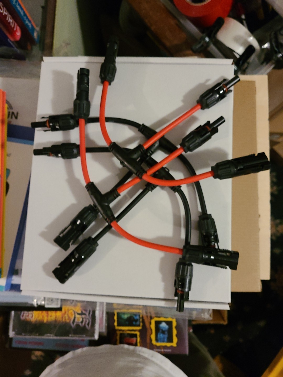2 Pairs Solar Connectors, Y Branch Parallel Adapter (M/FF, F/MM)