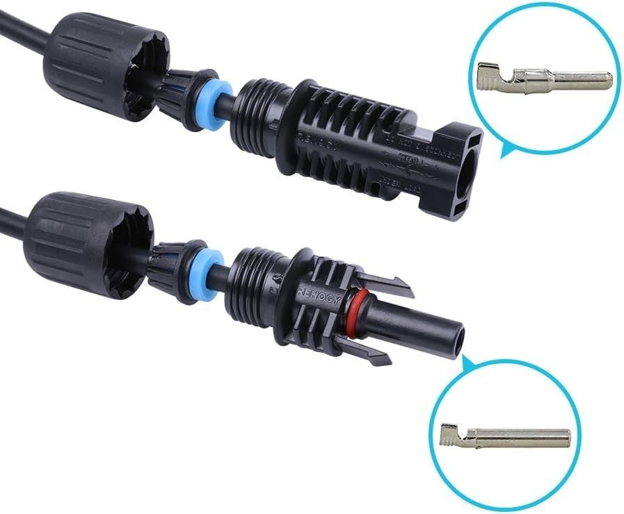 Durable 20FT UV Resistant Solar Panel Extension Cable – Male & Female Connectors