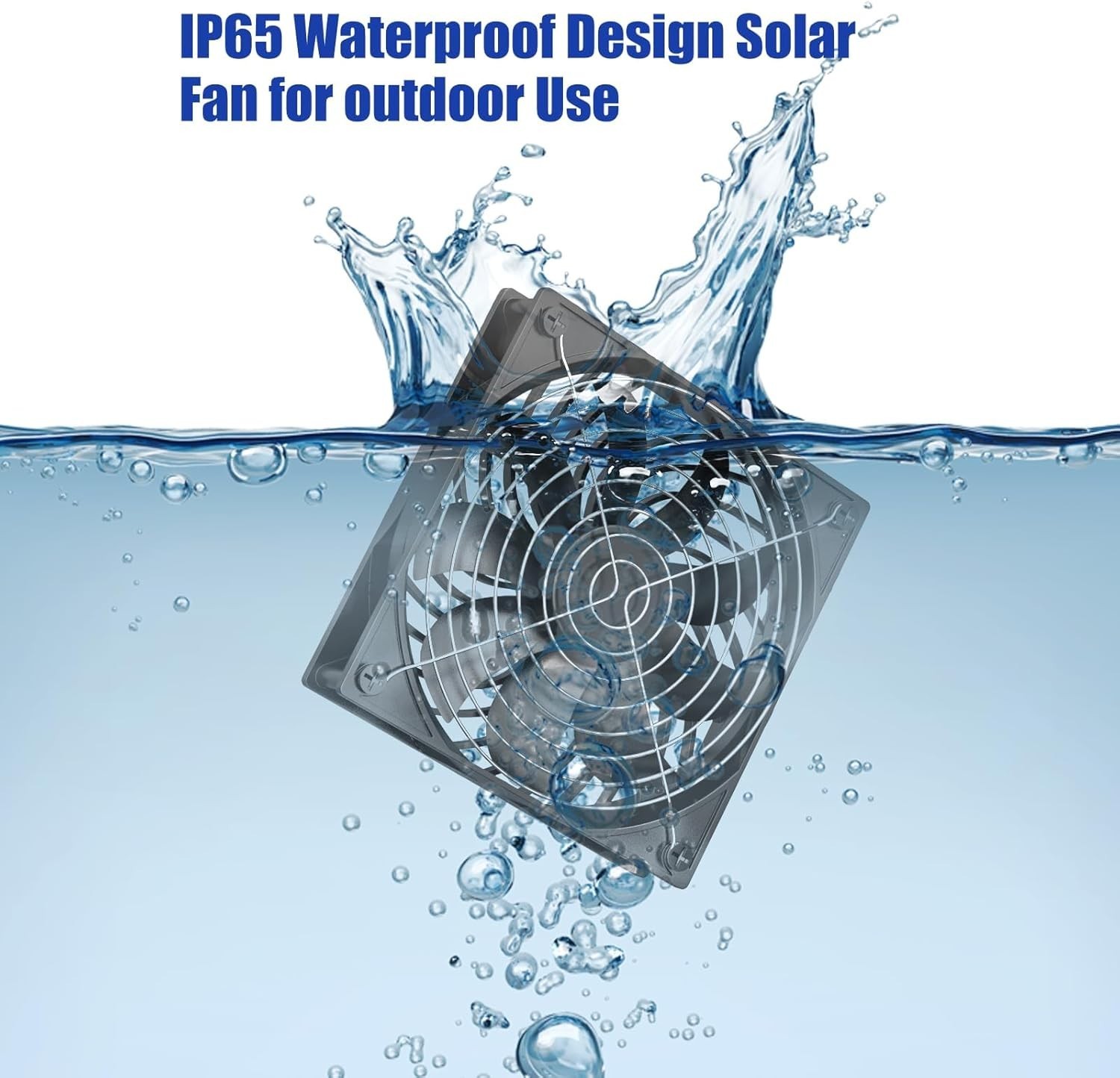High-Efficiency 15W Solar Fan Kit with Two Durable Waterproof Fans & 13 Ft Cable