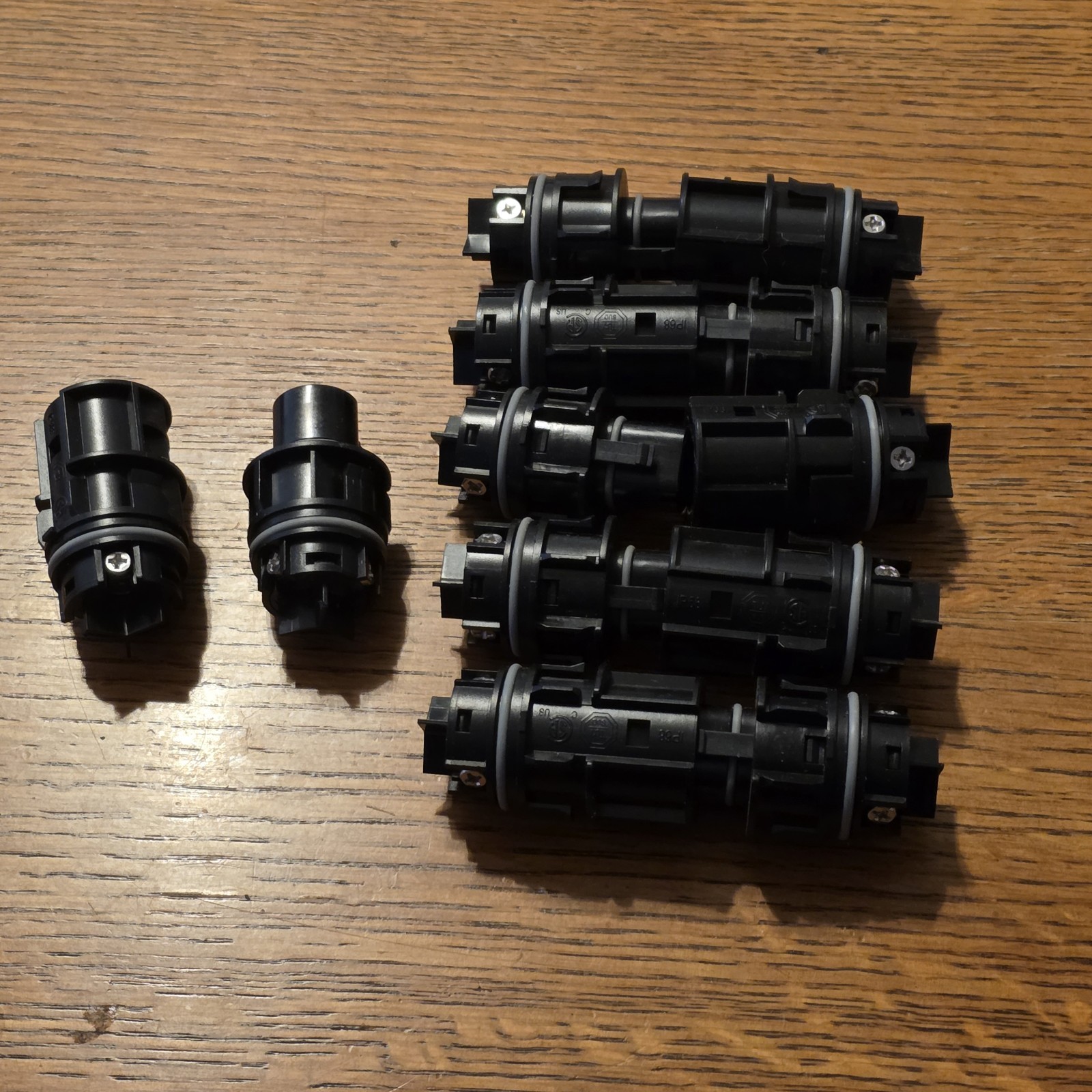 6 PAIRS* UL IP68 3-Pin Waterproof Circular Power Connector Solar Micro-Inverter