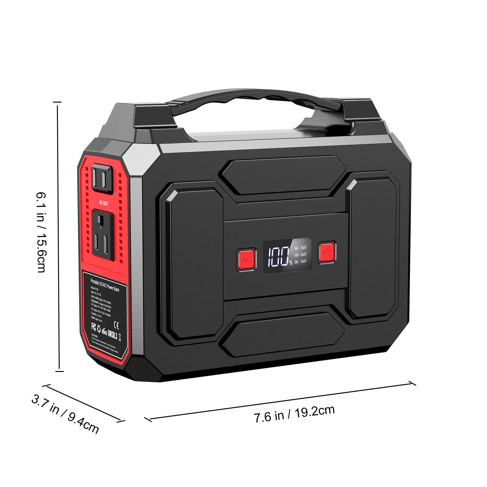 Portable Power Station 100W+40W Solar Panel Charger kit Camping Solar Generator