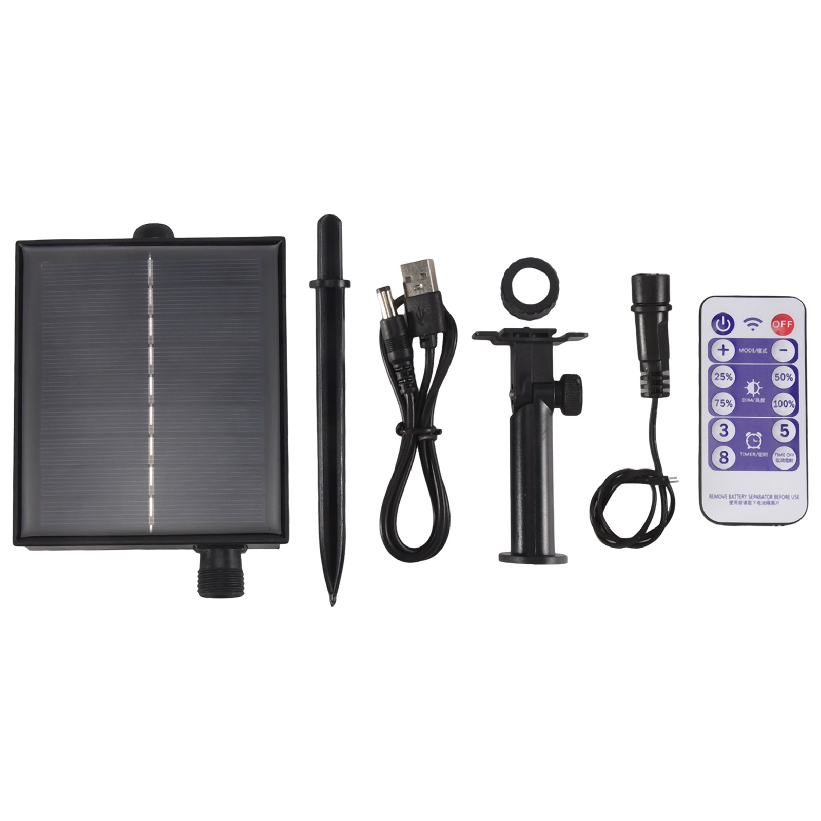 1200mAh Solar Panel Control Box Kits Lithium Battery Panel for 3.7V 24V LED1022