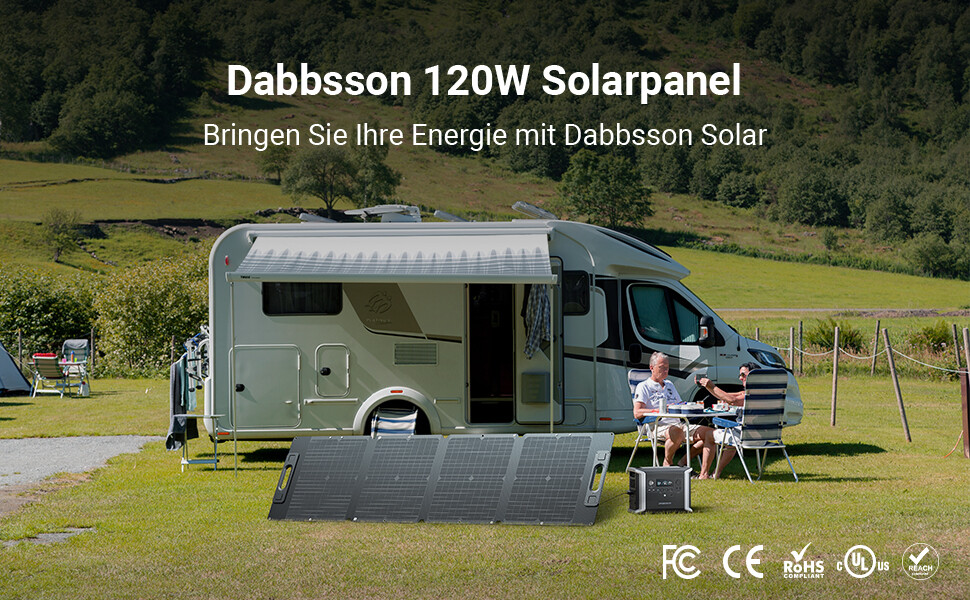 Dabbsson 1000L 1008Wh Portable Power 1200W Station Generator w/120W Solar Panel