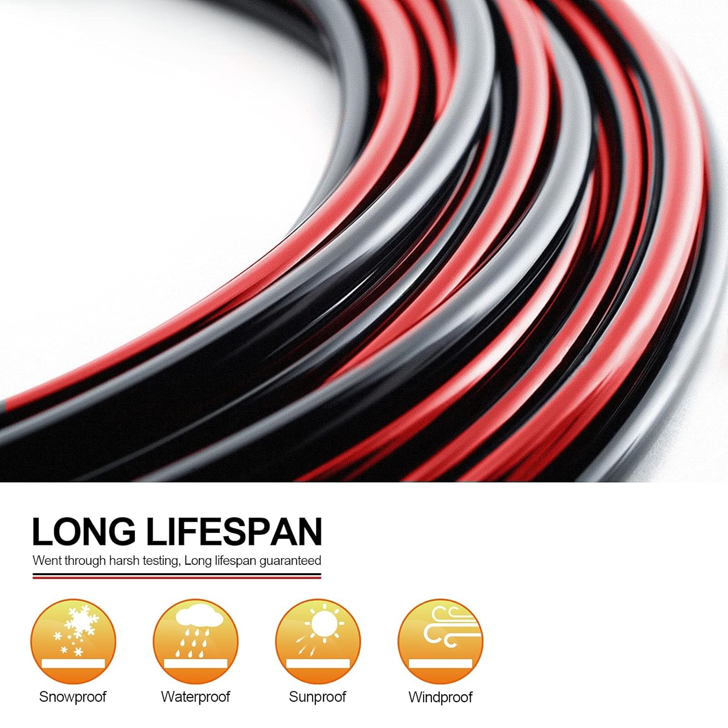 10 Gauge Wire – iGreely Solar Panel Wire 30Ft Black & 30Ft Red 10AWG(6mm²) Tinn