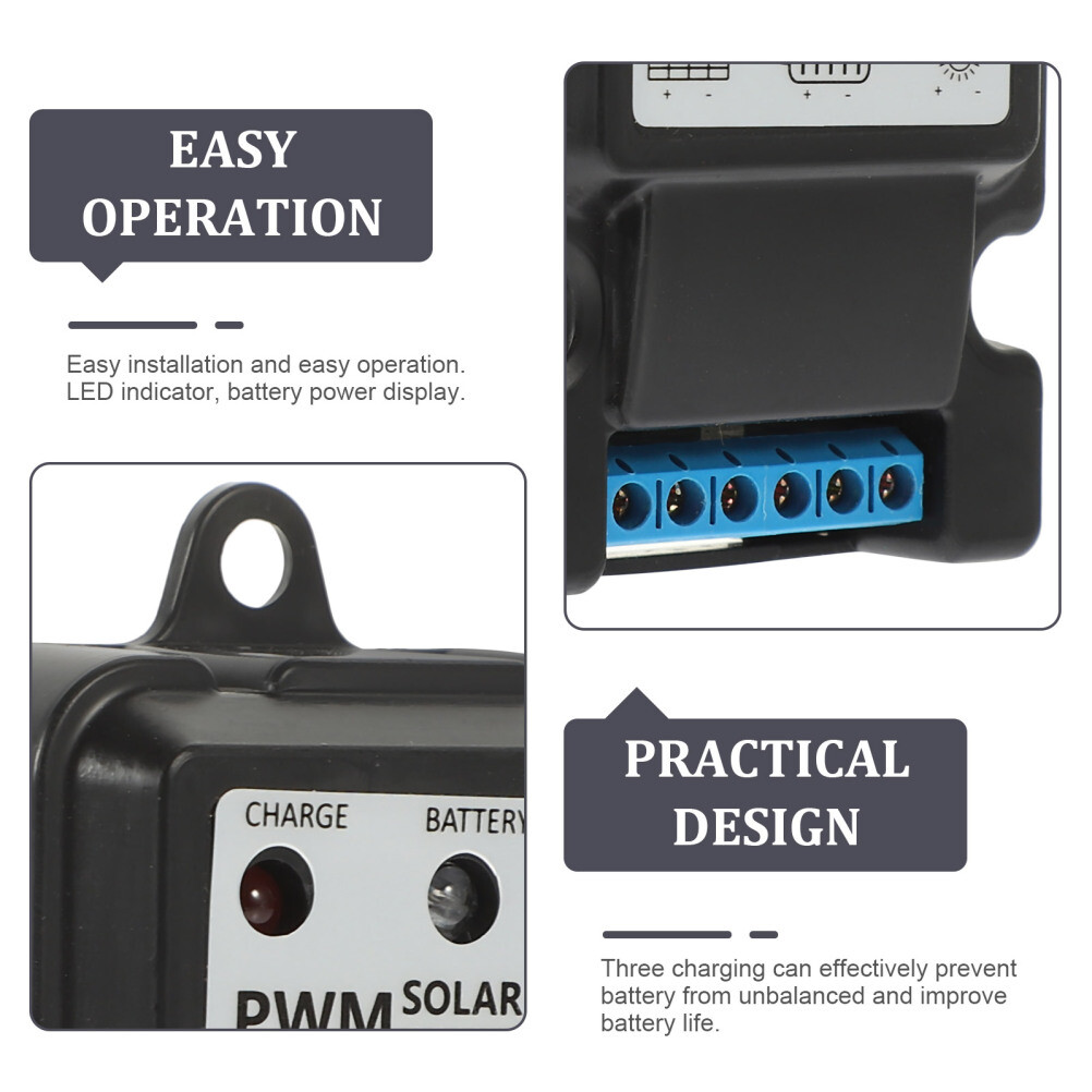 10A Solar Charge Controller 12V 24V Auto Waterproof for RV Off Grid Controller