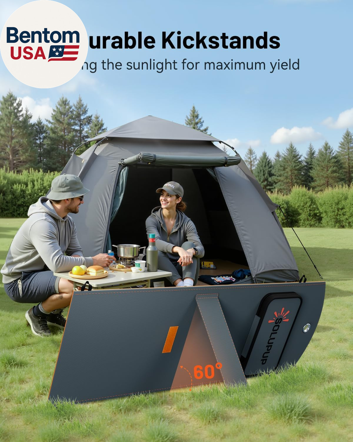 Solar Panels 30W Portable Foldable Solar Charger with 5V USB-A and USB-C Fast Ch
