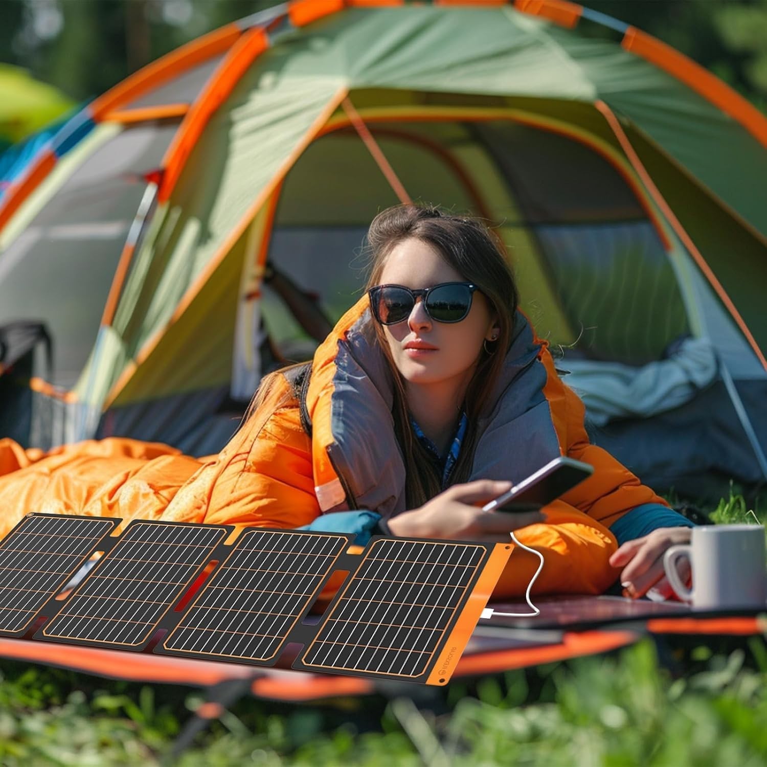 FlexSolar 40W Solar Panel Charger USB-C PD18W USB-A QC3.0 IP67 Open Box