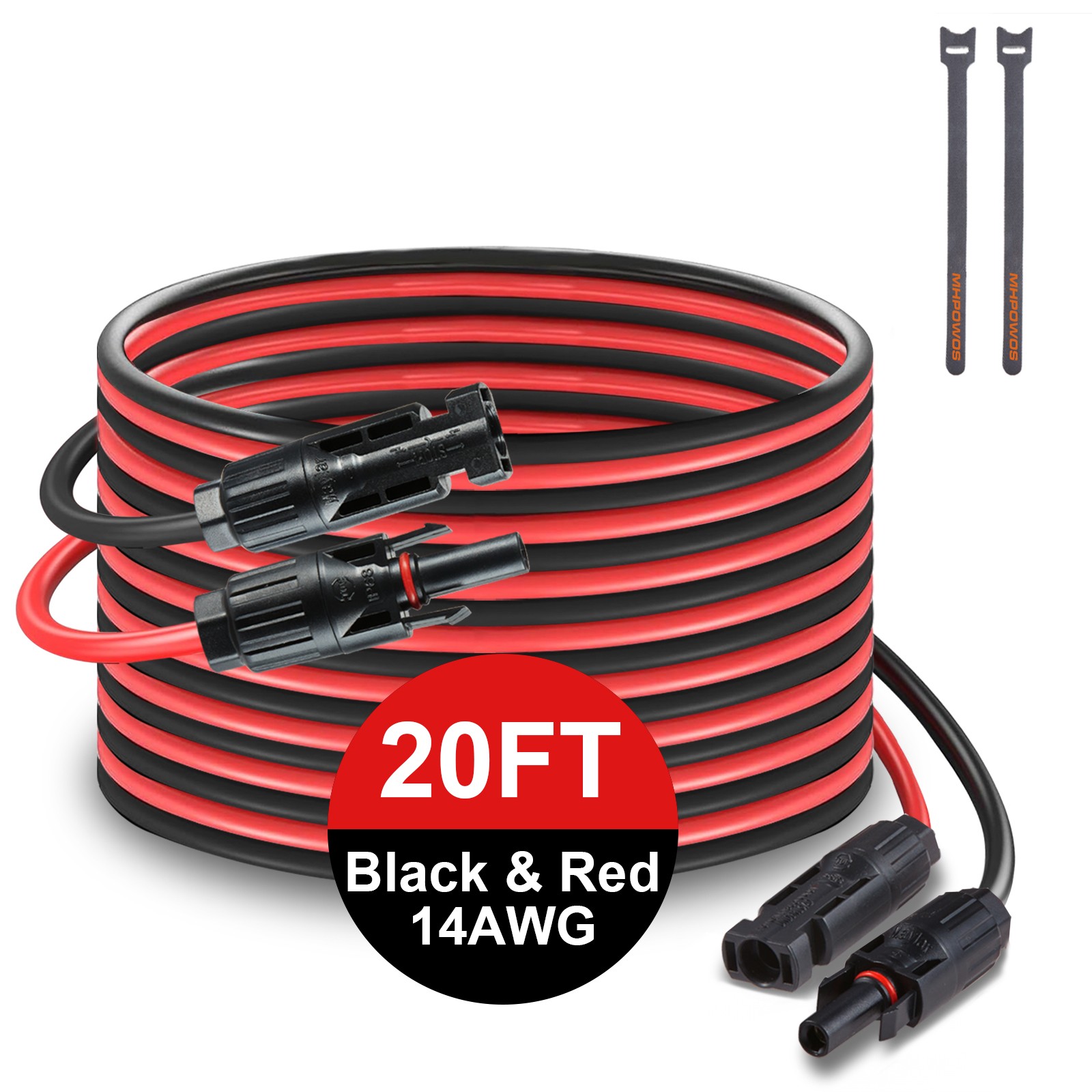 11ft 20ft Solar Panel Extension Cable 14AWG Female Solar to XT60 solarpanel cord