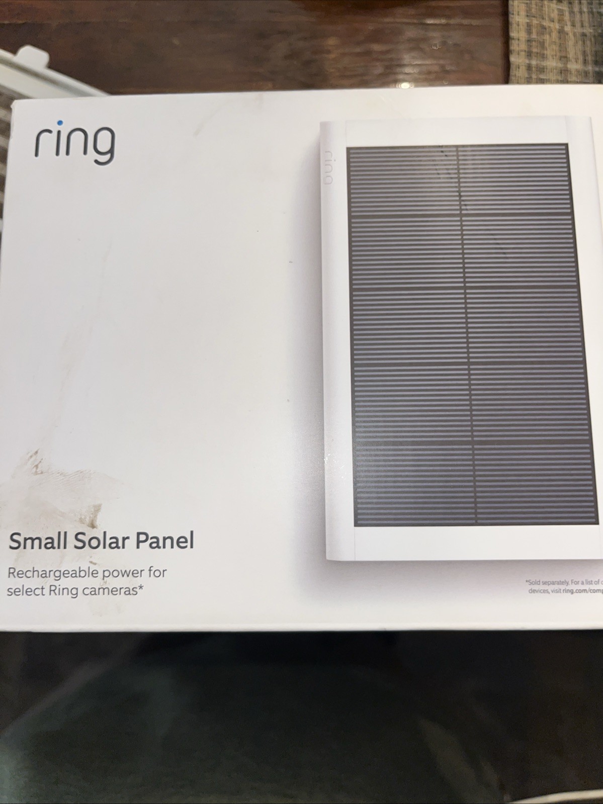 Ring Small Solar Panel 1.9W for Outdoor Camera White With Flexible Mount
