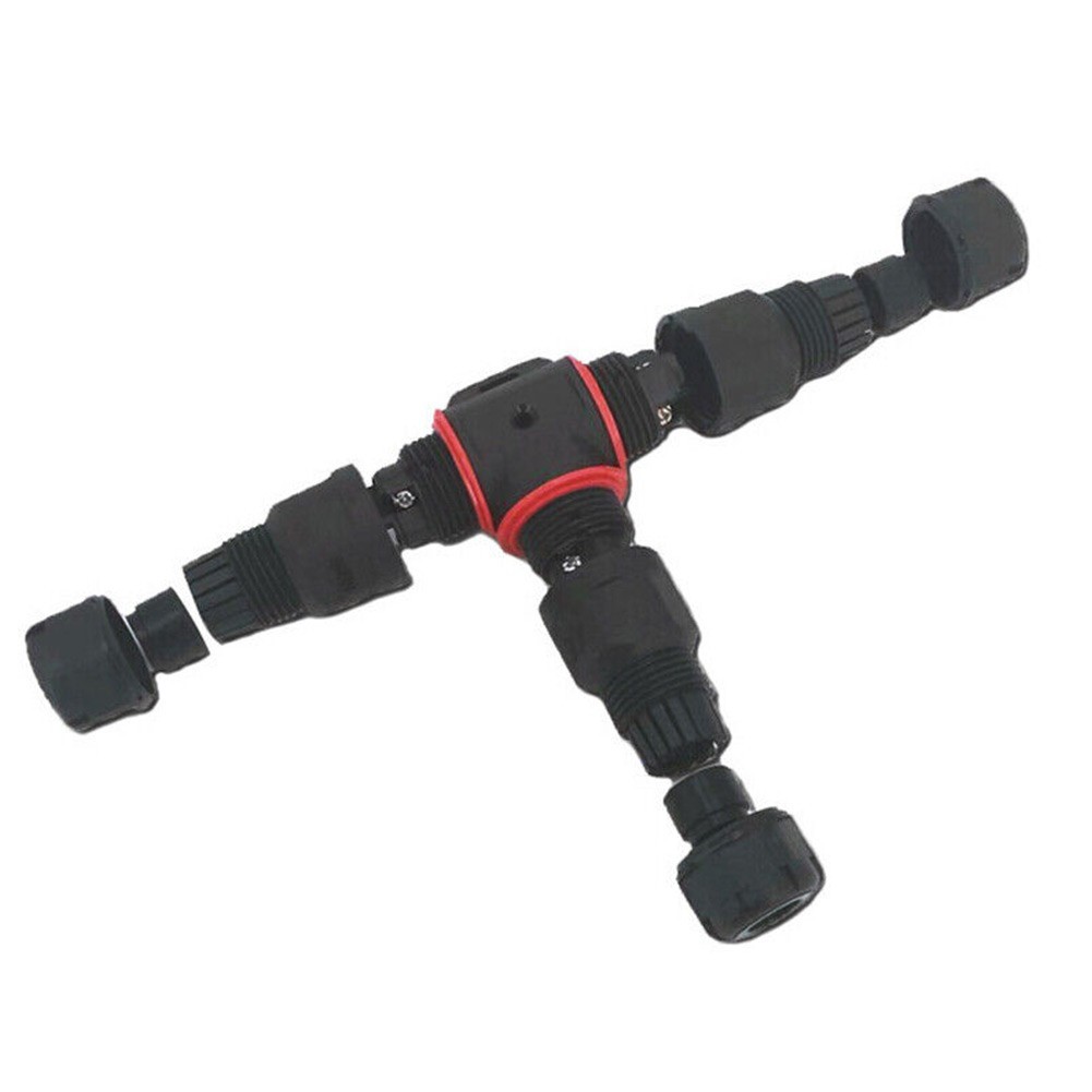 Connector Home Garden Navigation Nylon Flame Retardant Signals 3 Pins Black