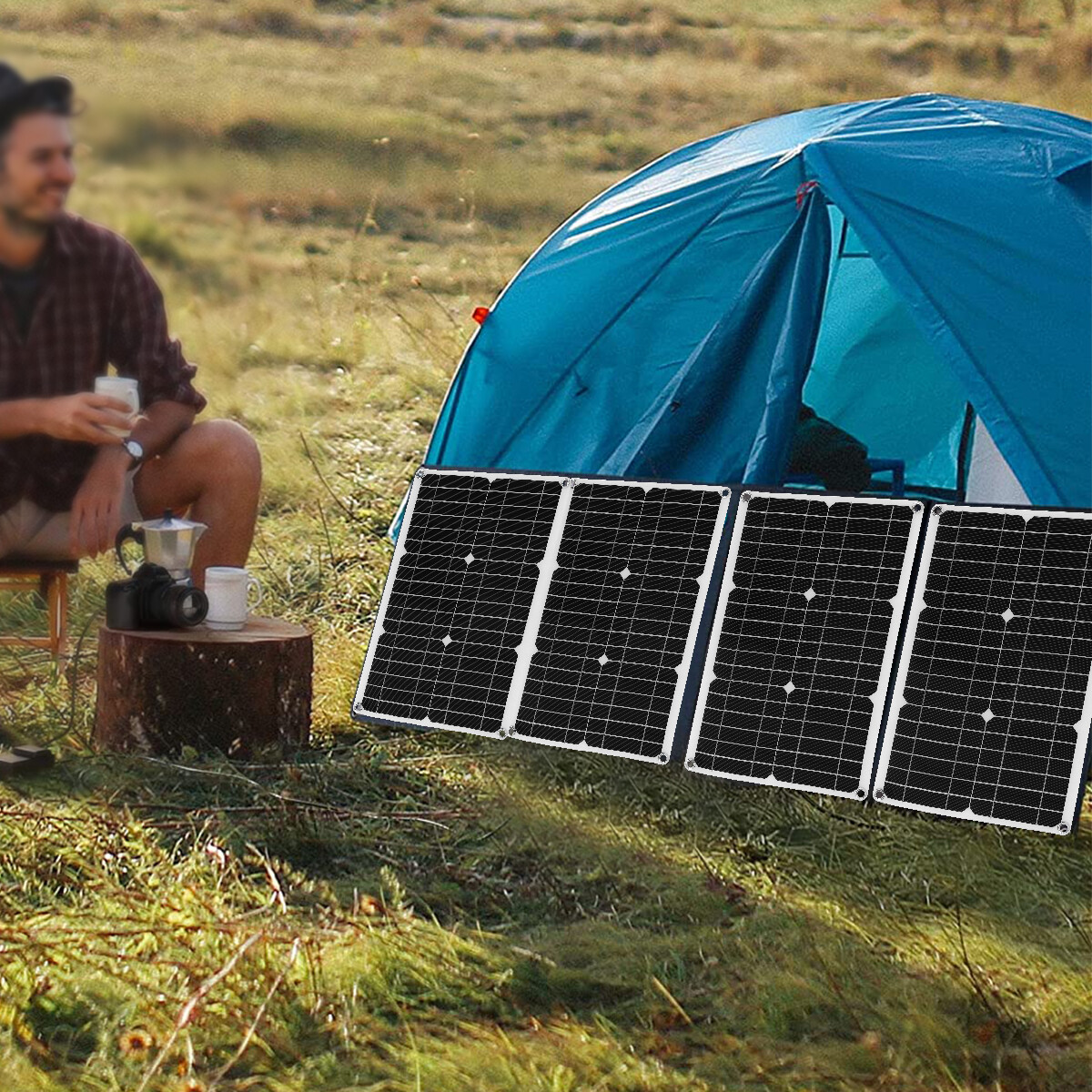 20W 12V Solar Panel Kit 12V Charging Off-Grid Battery Power RV Home Boat Camp