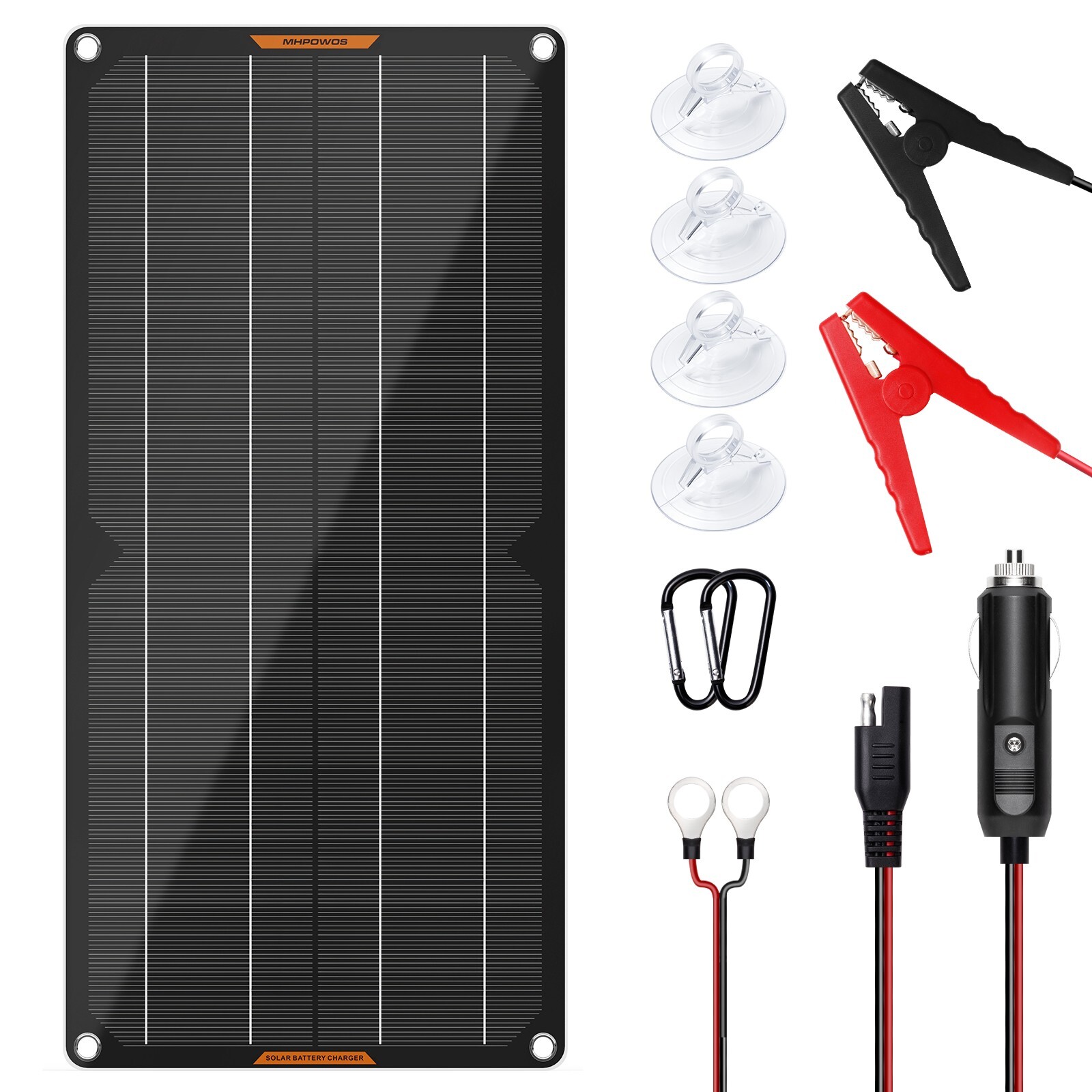 10W Solar Panel 12V Trickle Charger Battery Charger Kit Maintainer Boat Car RV