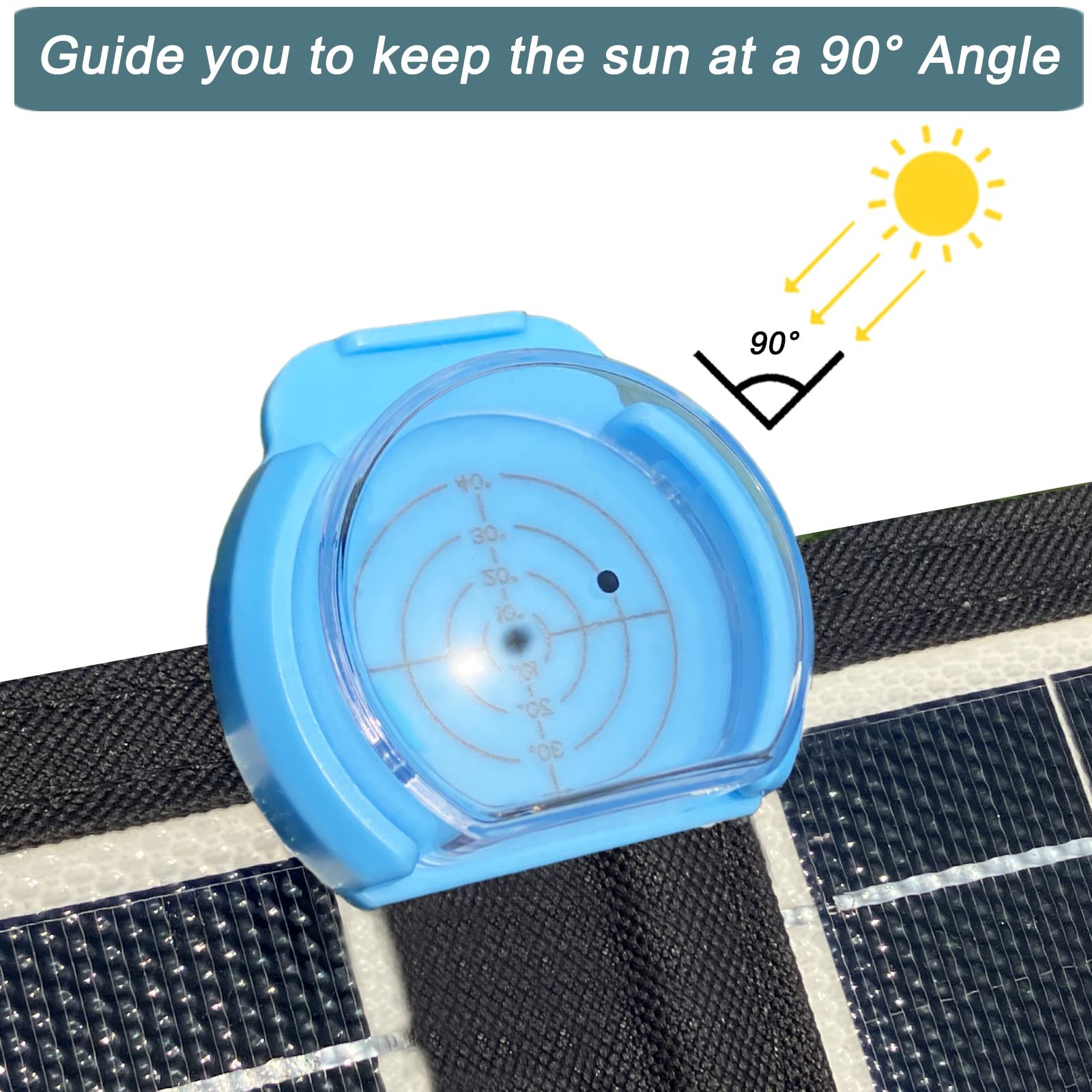 KarlKers Solar Angle Guide Solar Panel Accessories for Portable Solar Panel F…