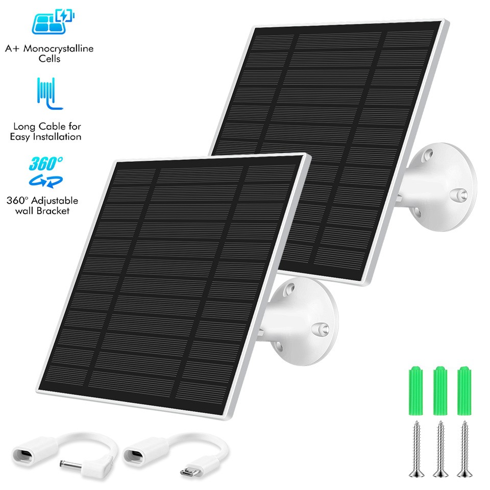5V Solar Charging Panel Suitable for Ring Camera Outdoor Camera Battery Charger