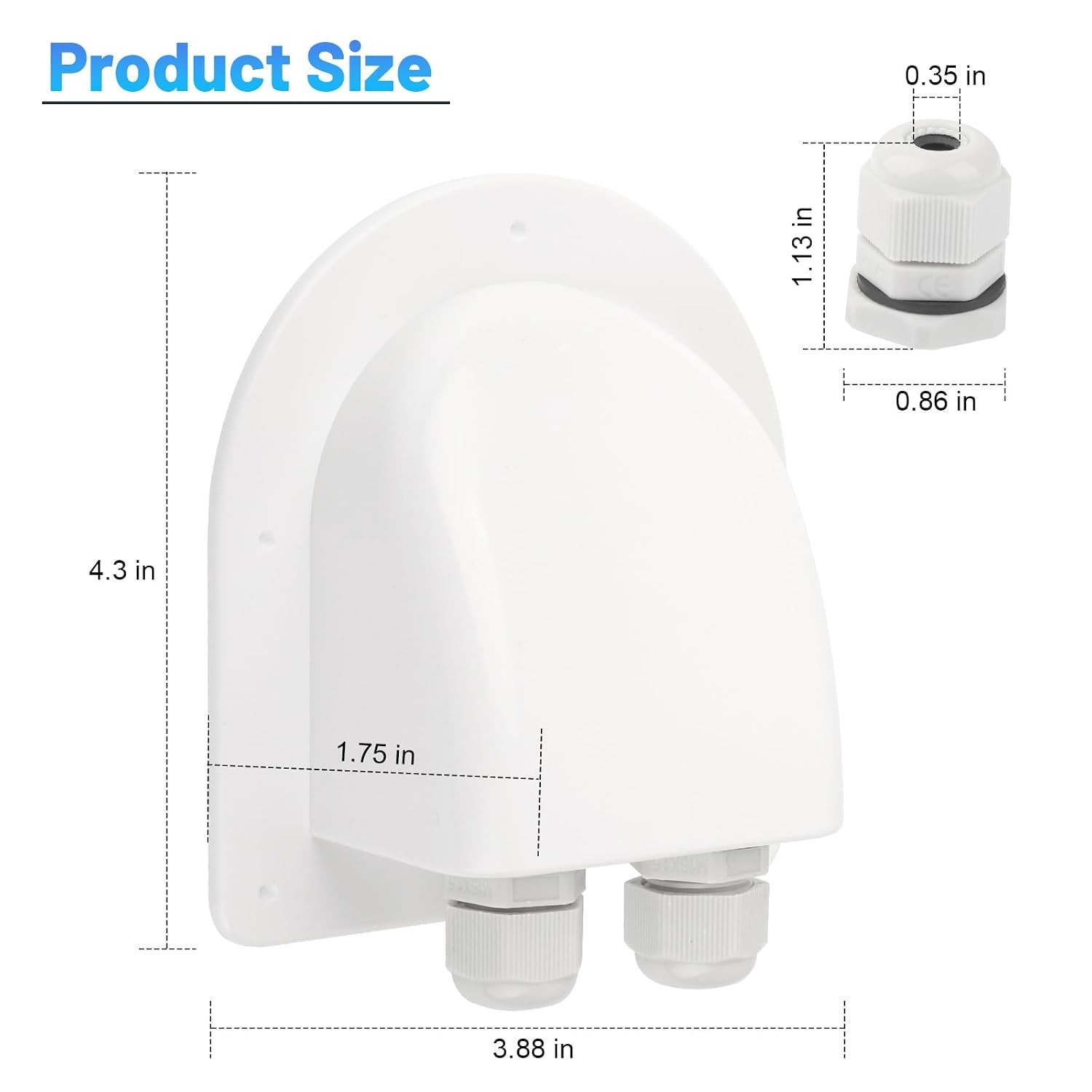 Waterproof Solar Double Cable Entry Gland 2mm² to 6mm Waterproof Cable Gland UK